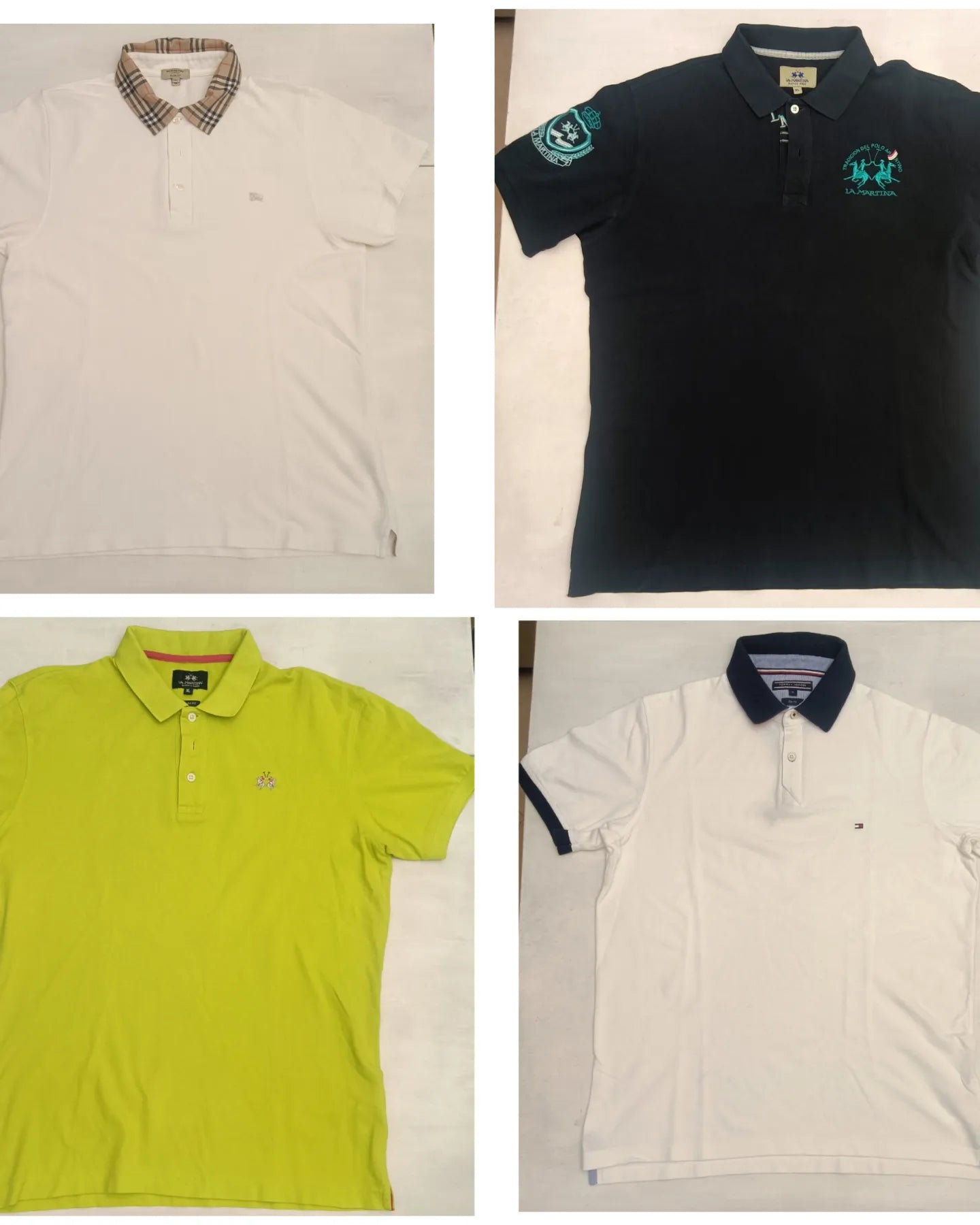 Polo Uomo Lotto 4 Pezzi (Multi-Brand) Cotone Tg XL Slim Fit
