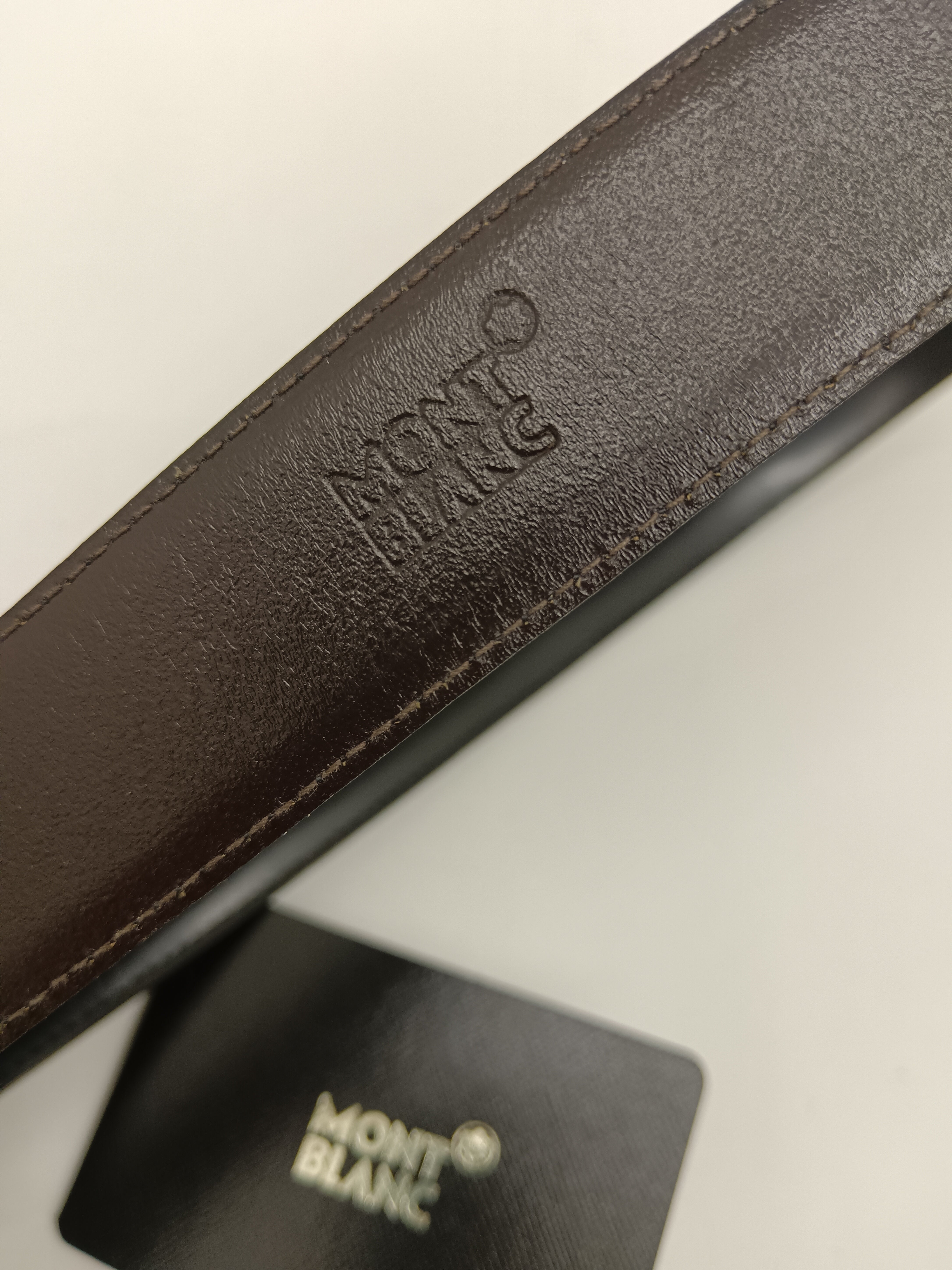 Montblanc Cintura da Uomo Reversibile pelle nera Nuova Full Set