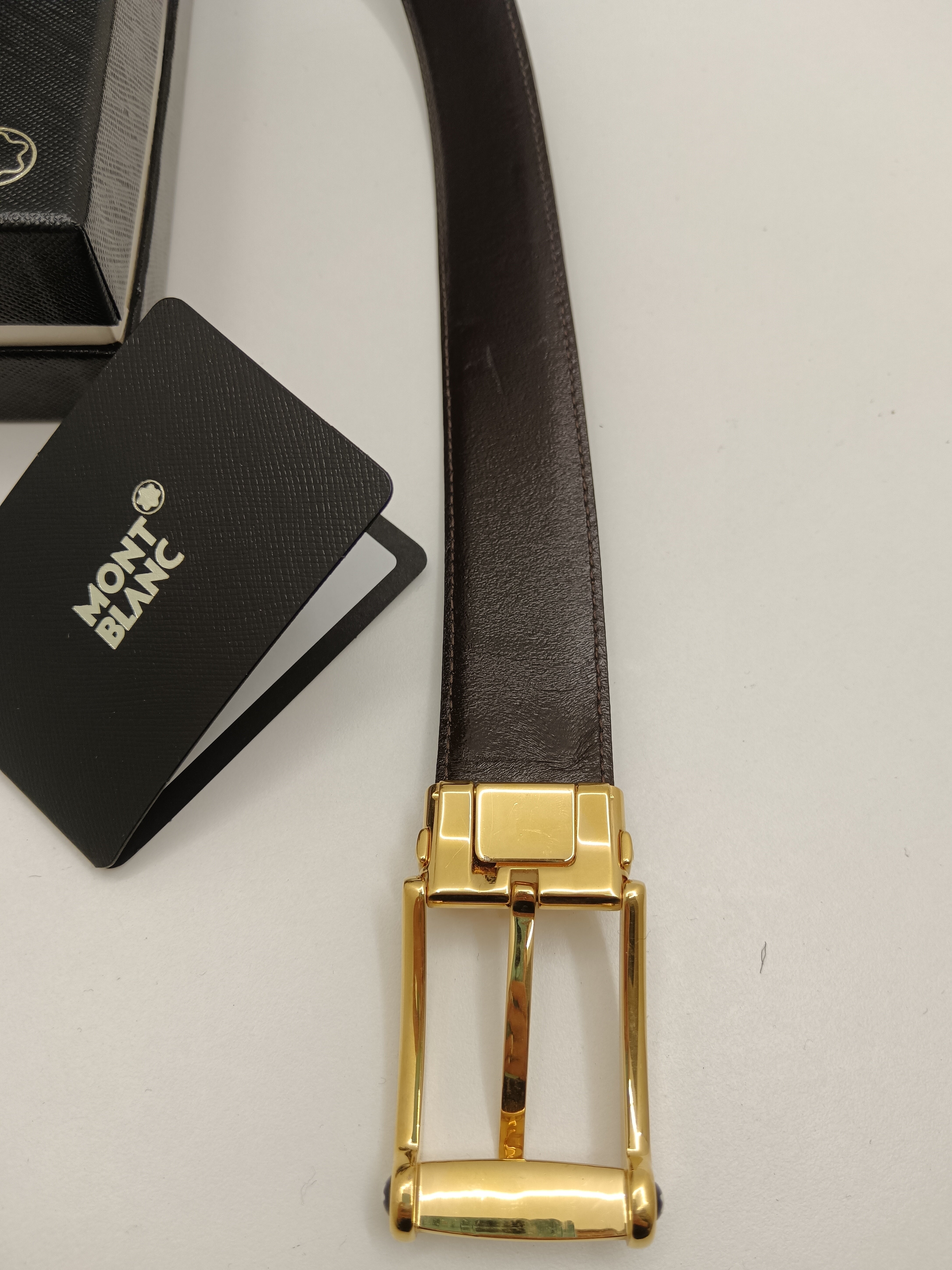 Montblanc Cintura da Uomo Reversibile pelle nera Nuova Full Set