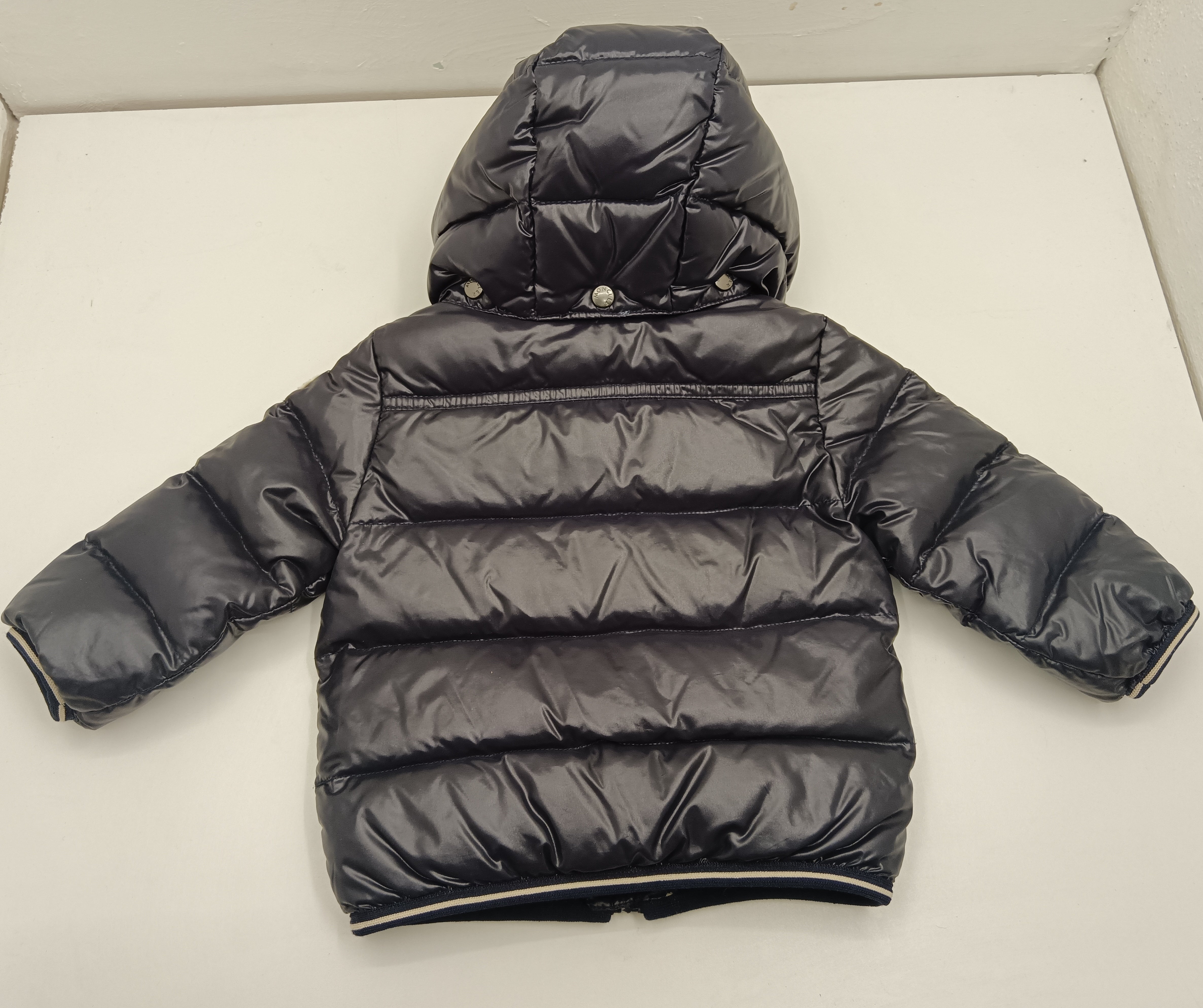 Moncler – Piumino Giubbotto Nylon Blu Bambini 9-12 Mesi