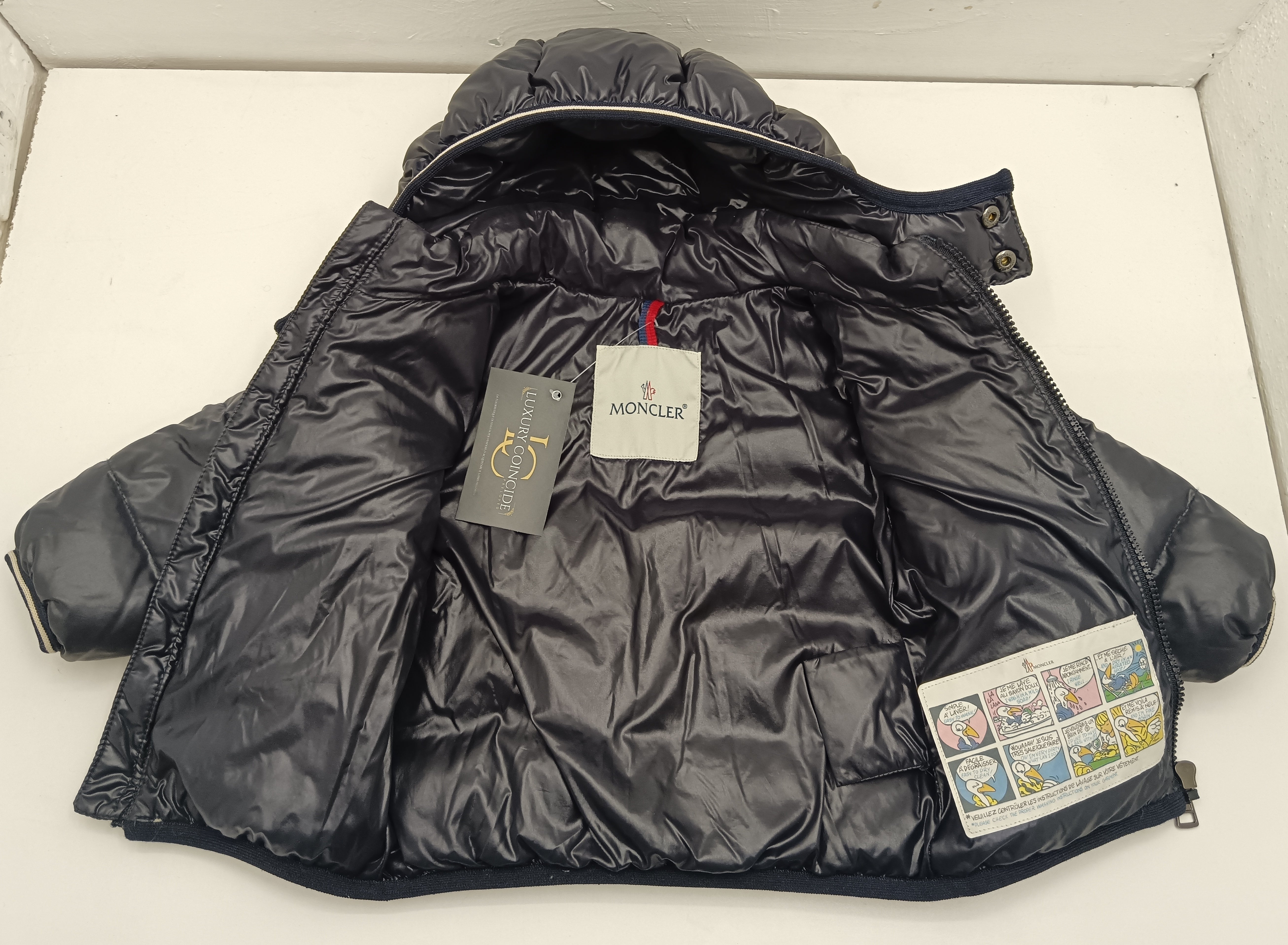 Moncler – Piumino Giubbotto Nylon Blu Bambini 9-12 Mesi