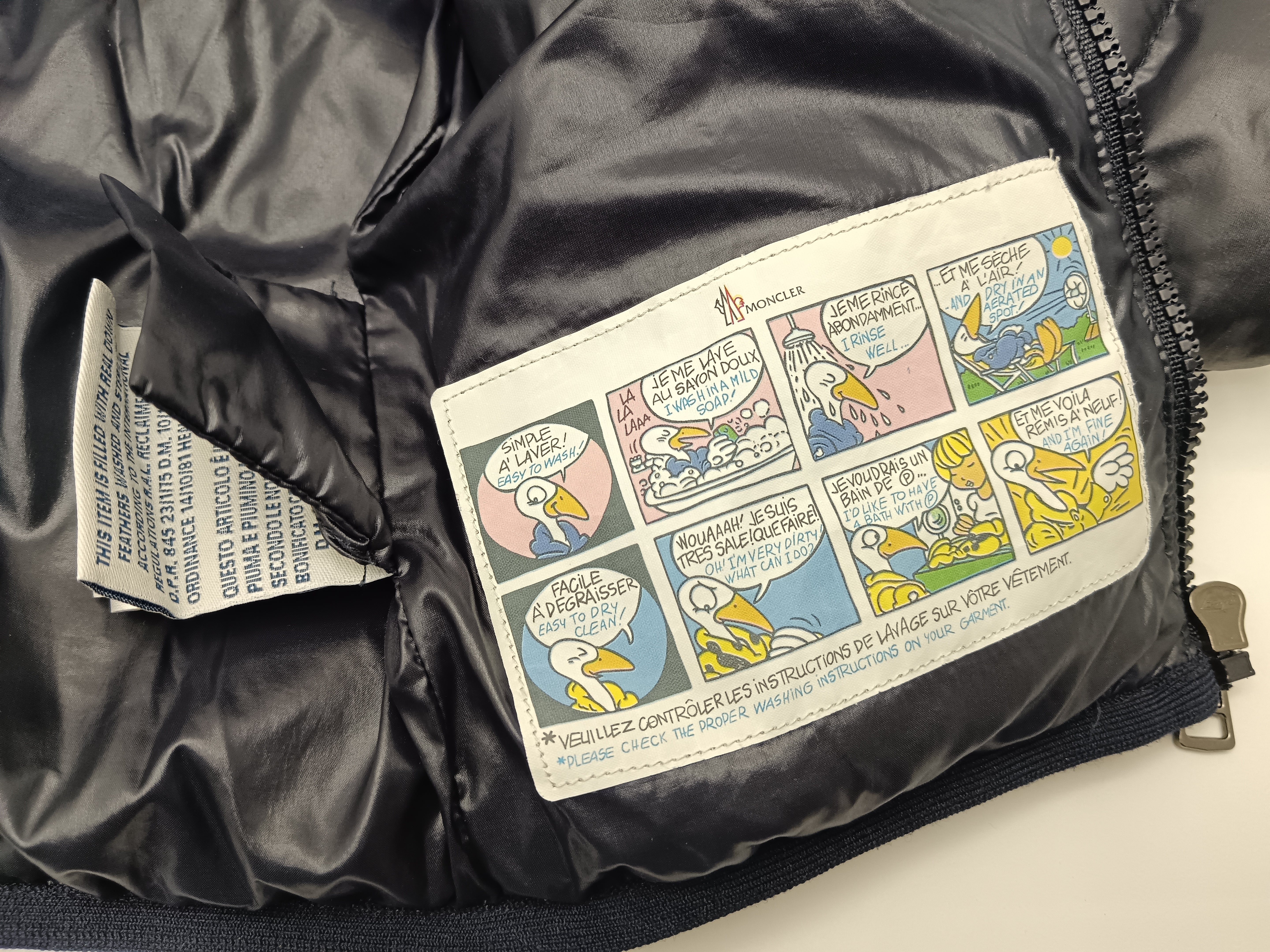 Moncler – Piumino Giubbotto Nylon Blu Bambini 9-12 Mesi