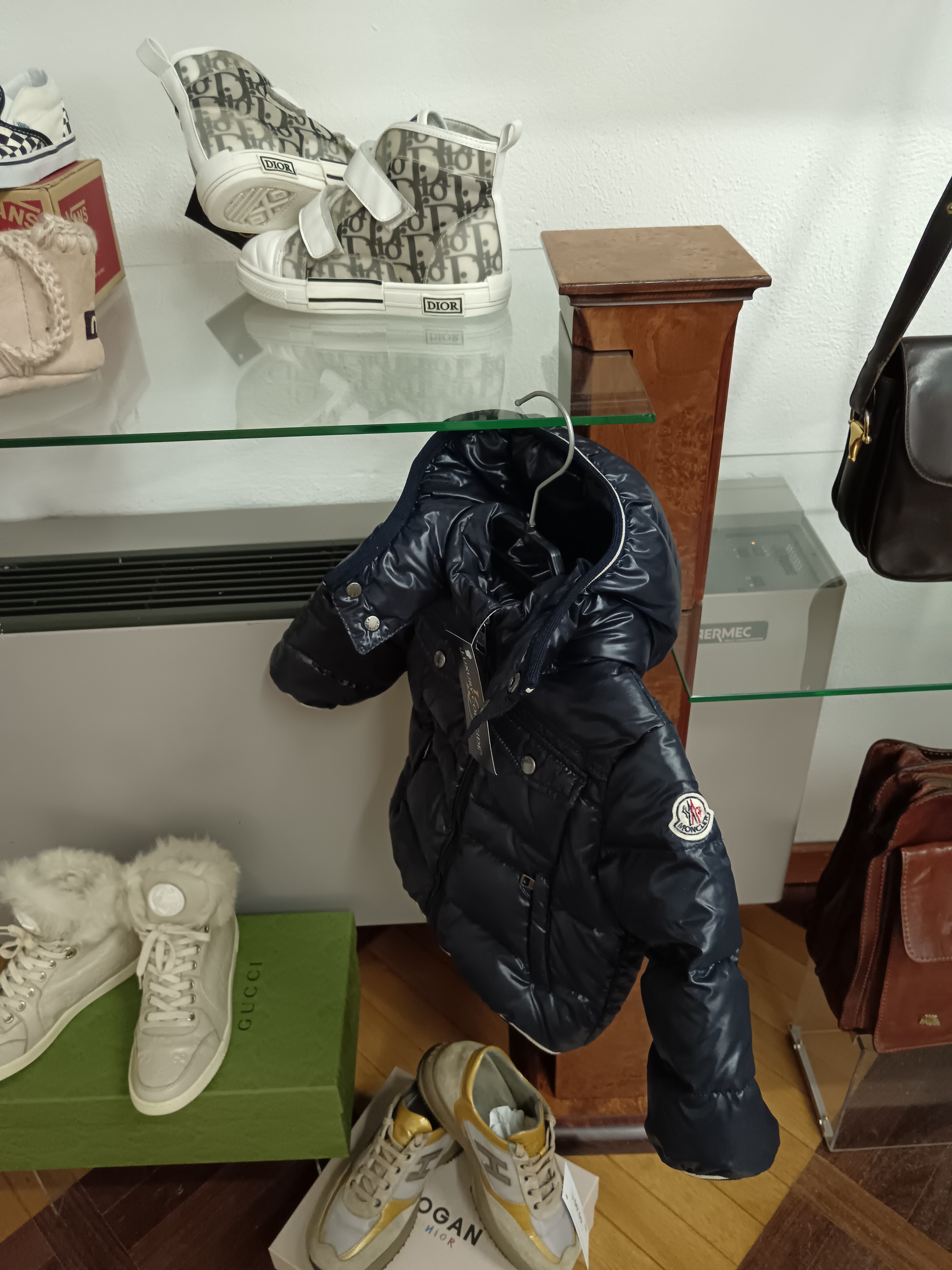 Moncler – Piumino Giubbotto Nylon Blu Bambini 9-12 Mesi