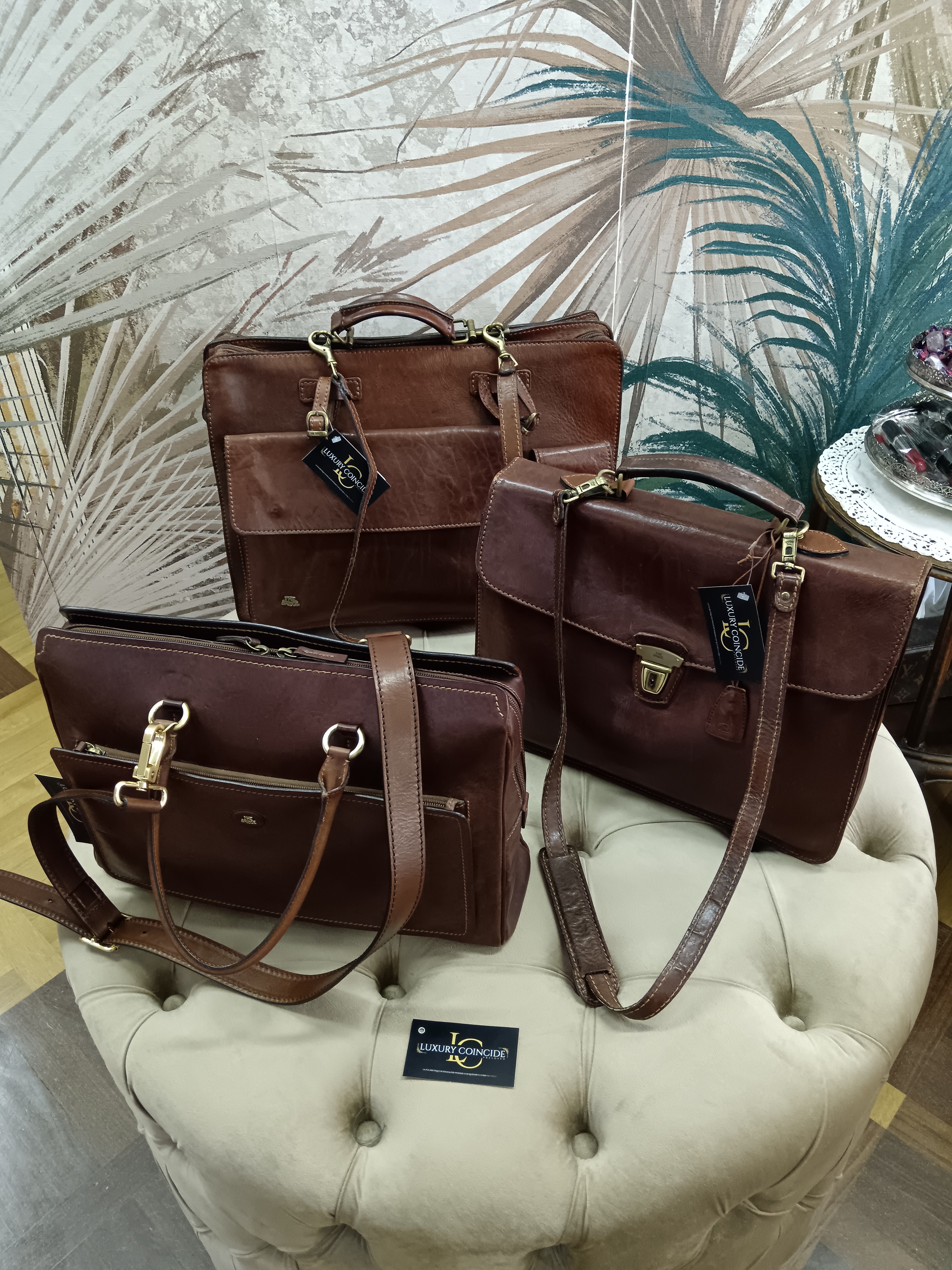 The Bridge – Borsa Cartella Donna a spalla linea Story pelle marrone