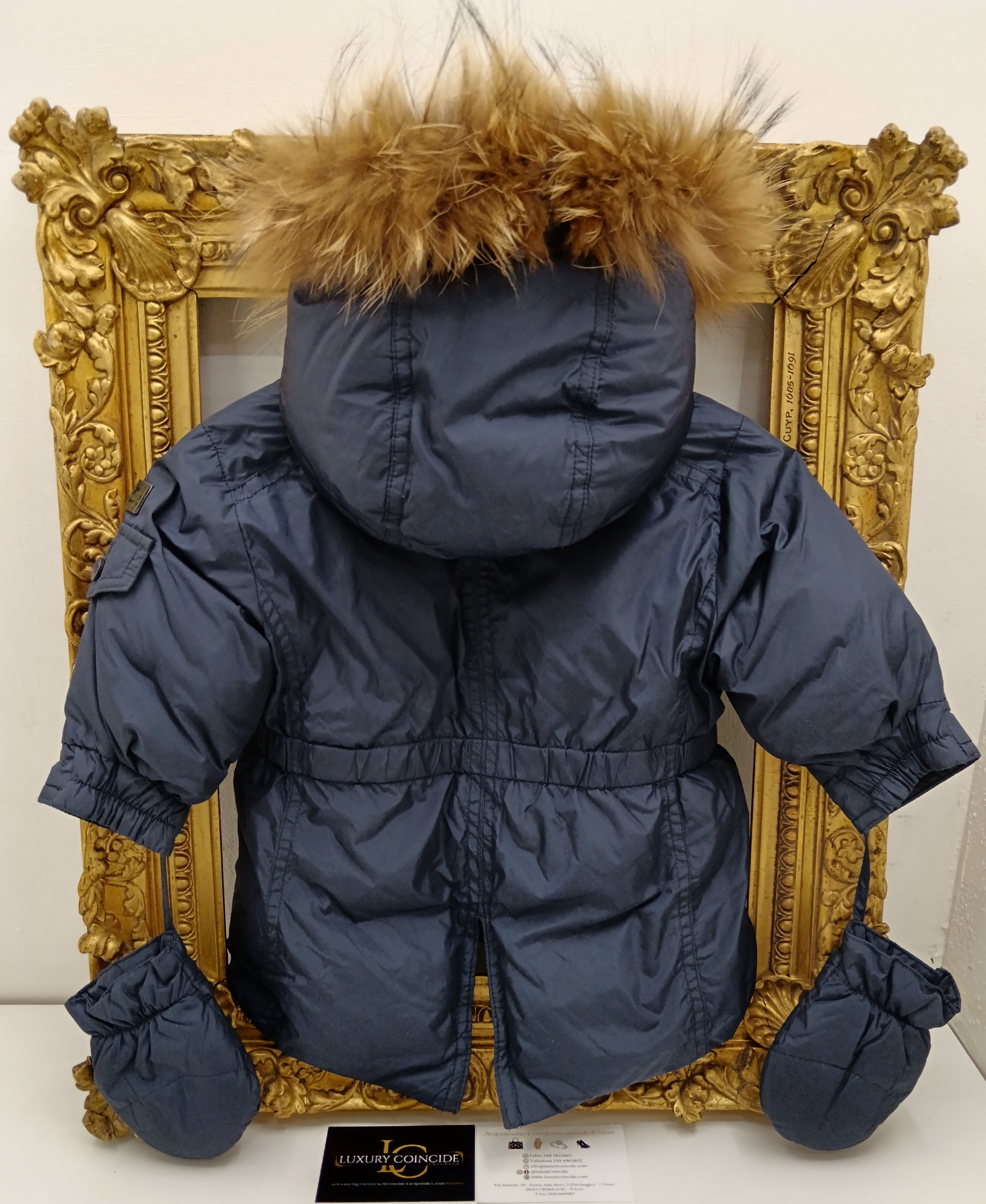 Add – Piumino Parka 1460V Blu Piuma d’Oca Neonato 6 mesi Nuovo