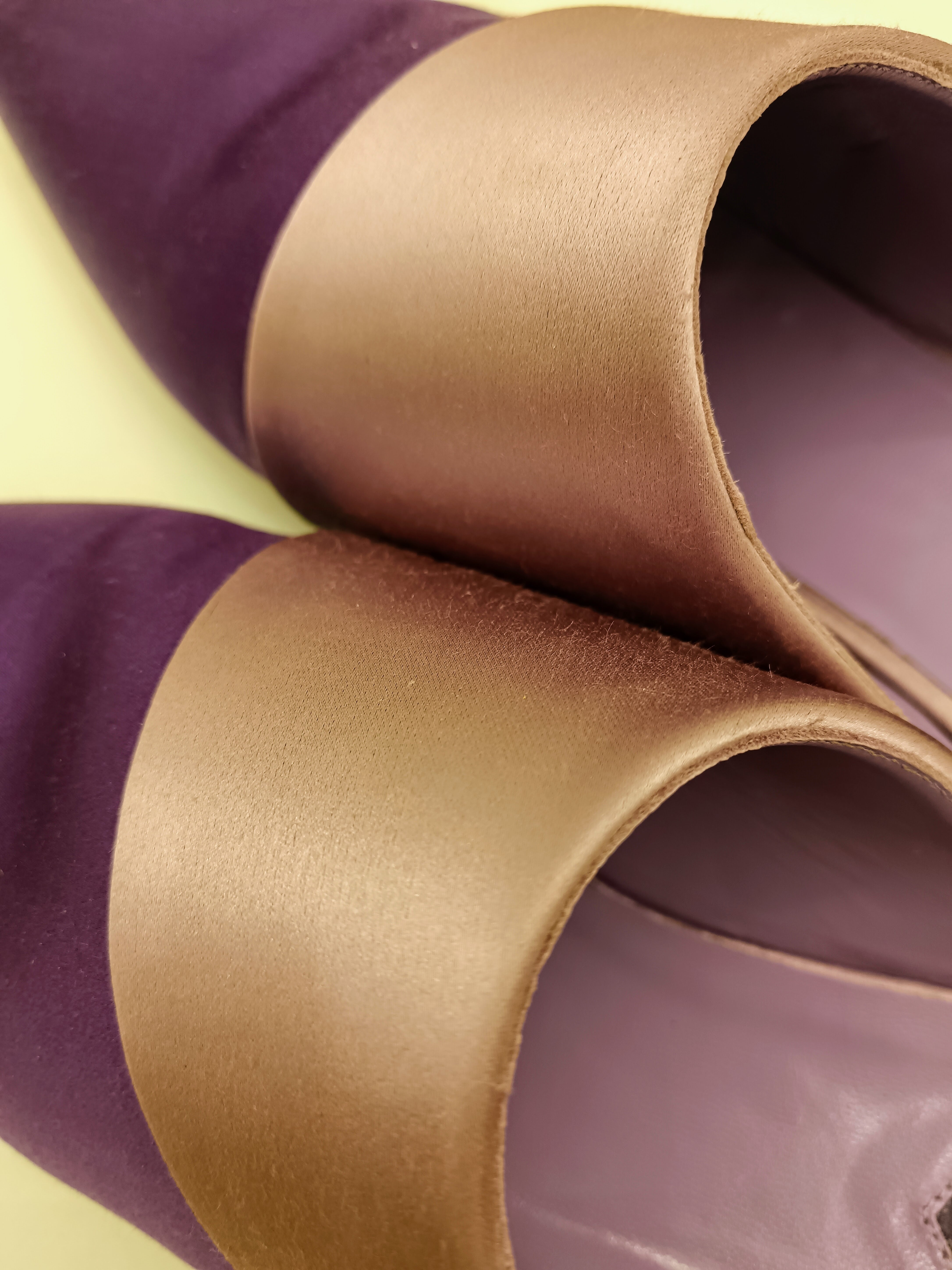 Ramzen – Ciabatte Orientali Slipper Pura Seta Viola e Lilla nuove