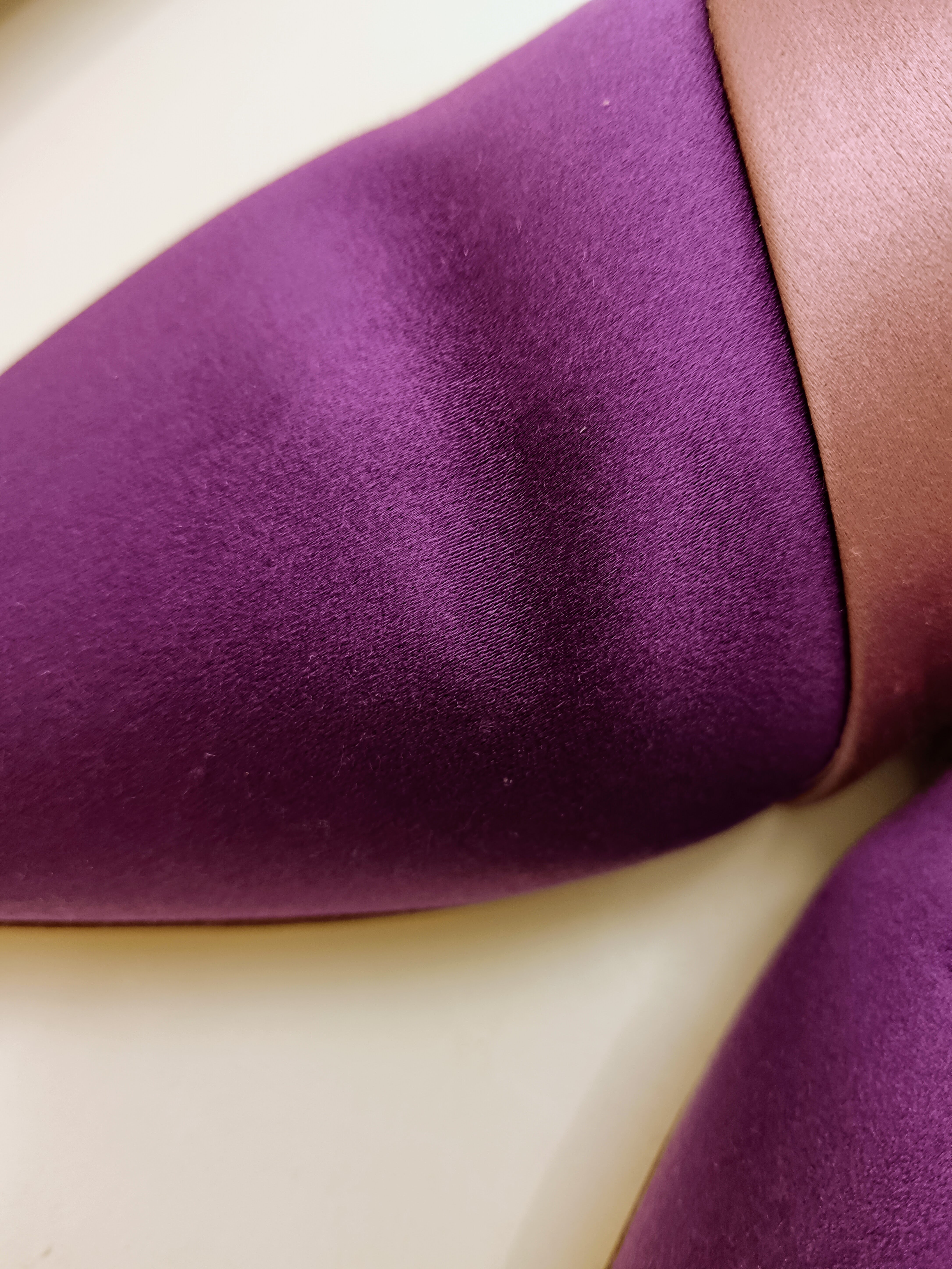 Ramzen – Ciabatte Orientali Slipper Pura Seta Viola e Lilla nuove