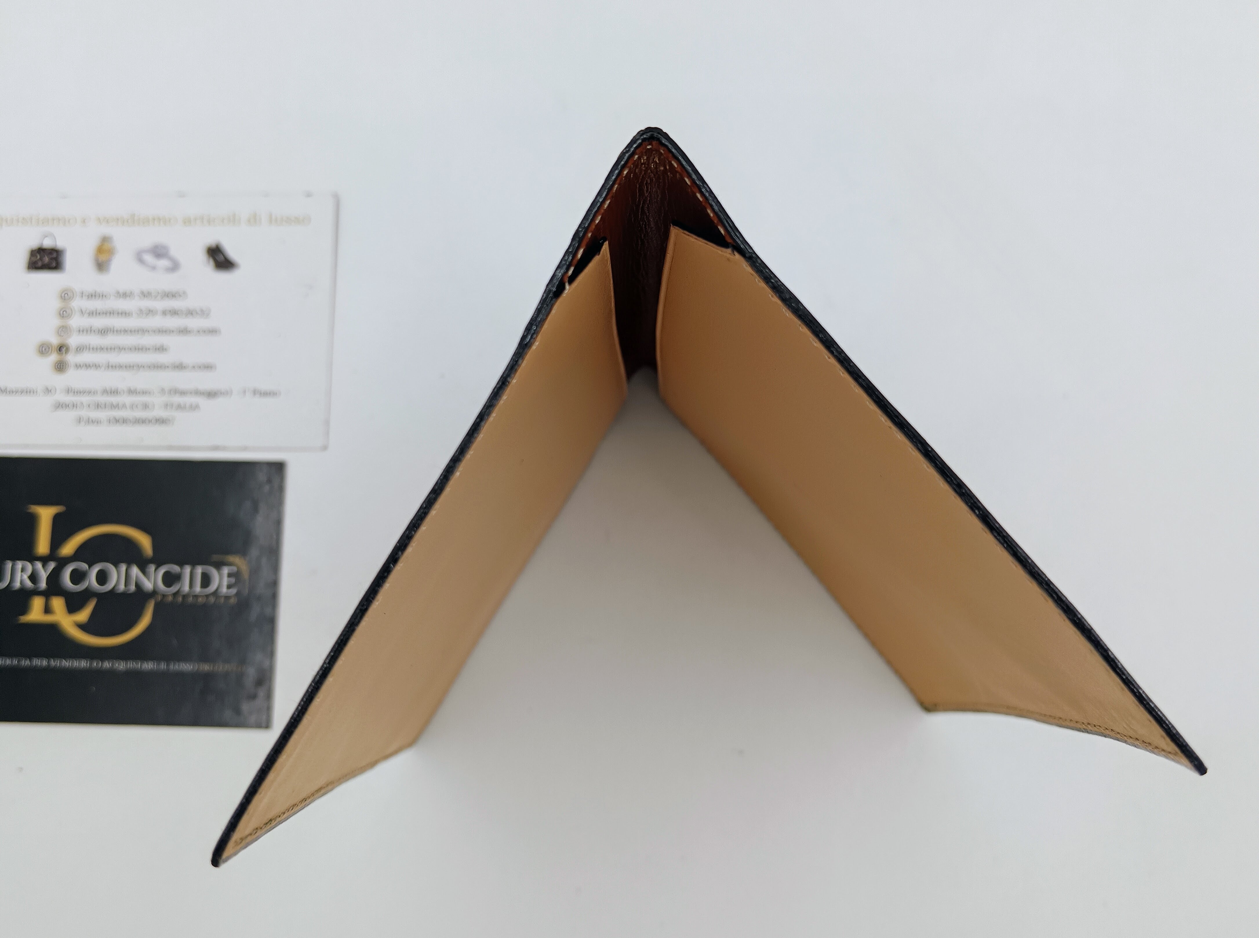 Valextra – Porta Passaporto Documenti Pelle Color Biscotto Nuovo