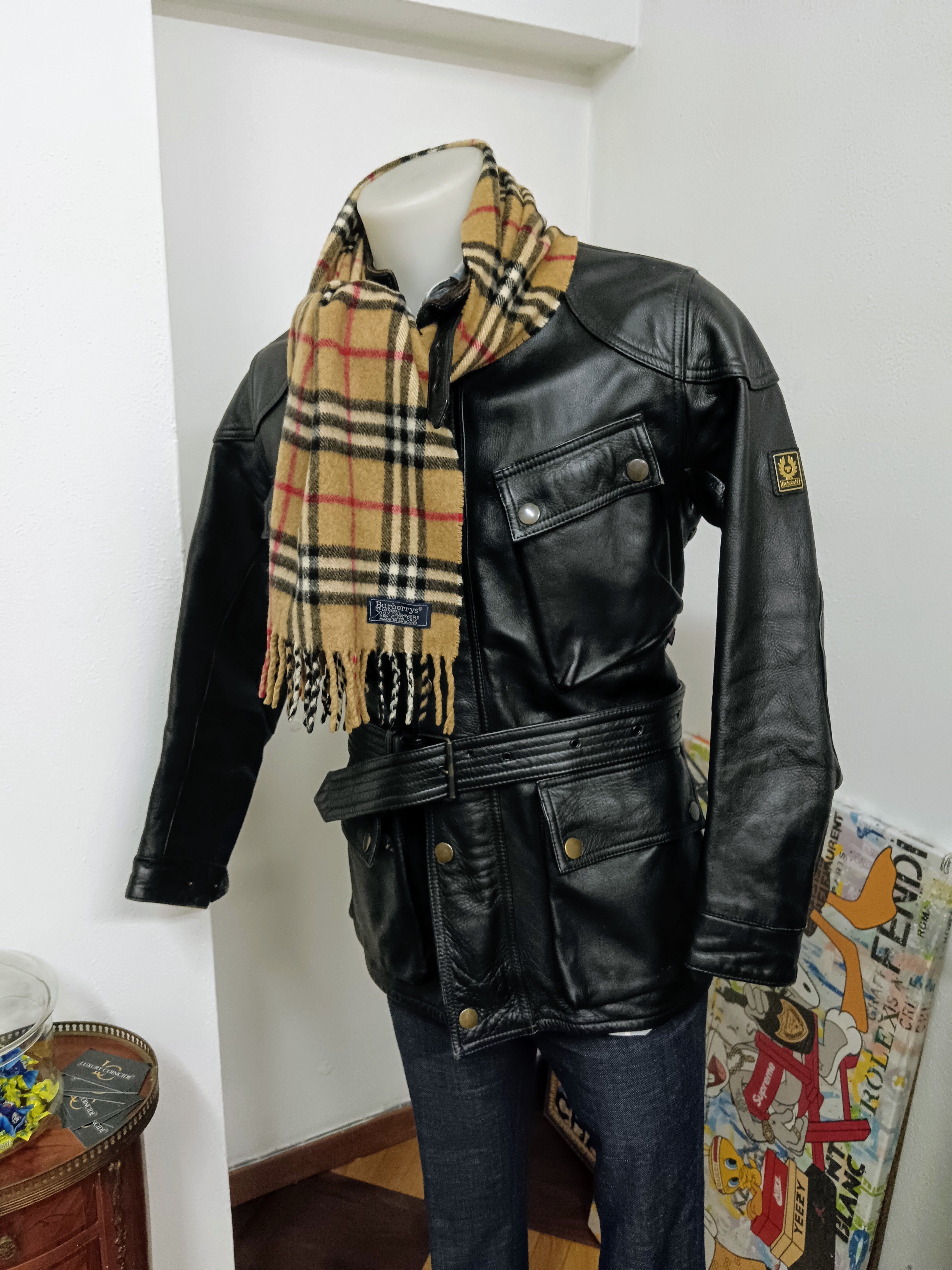 Burberry – Sciarpa in Cashmere Check Beige