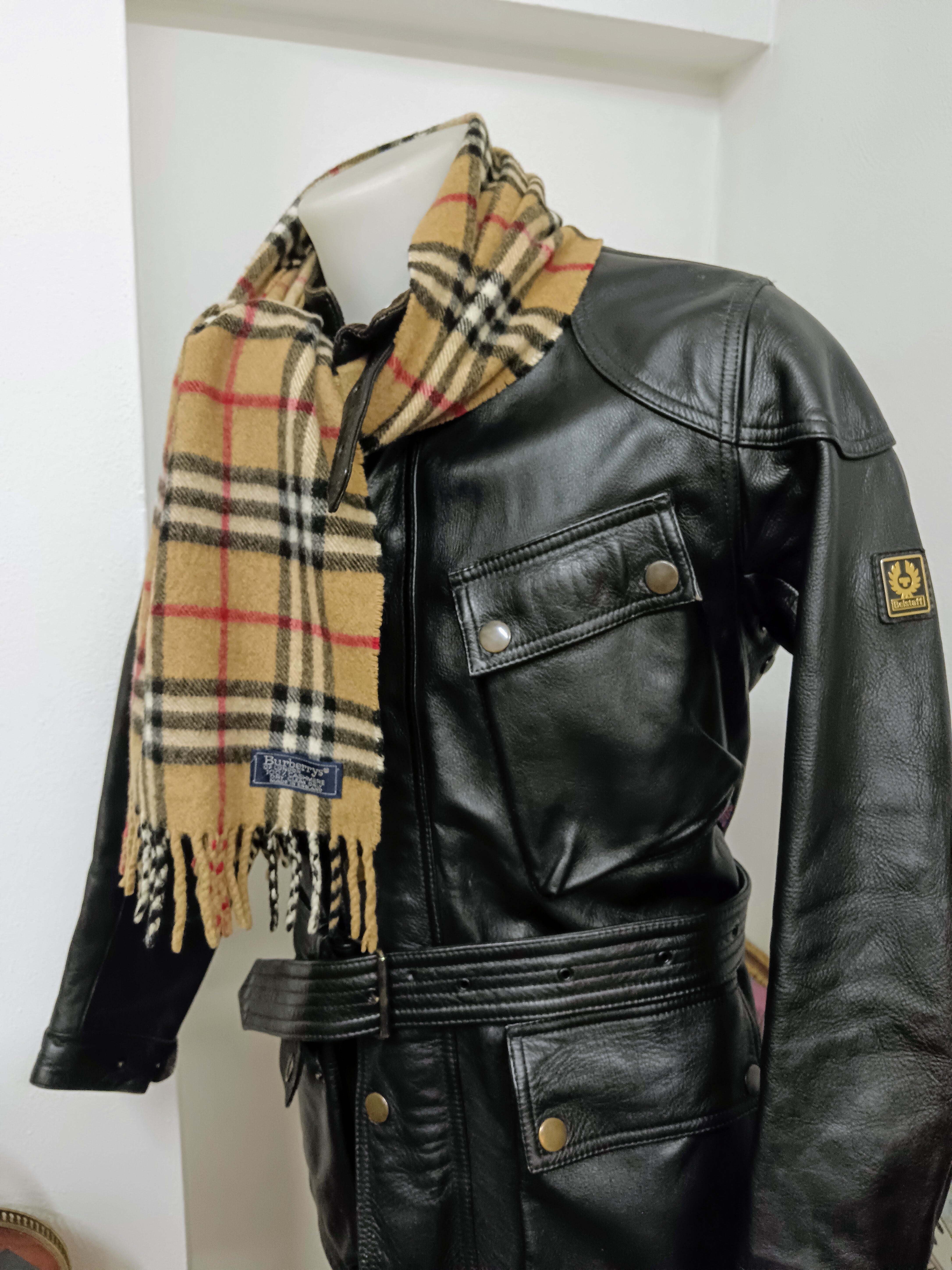 Burberry – Sciarpa in Cashmere Check Beige