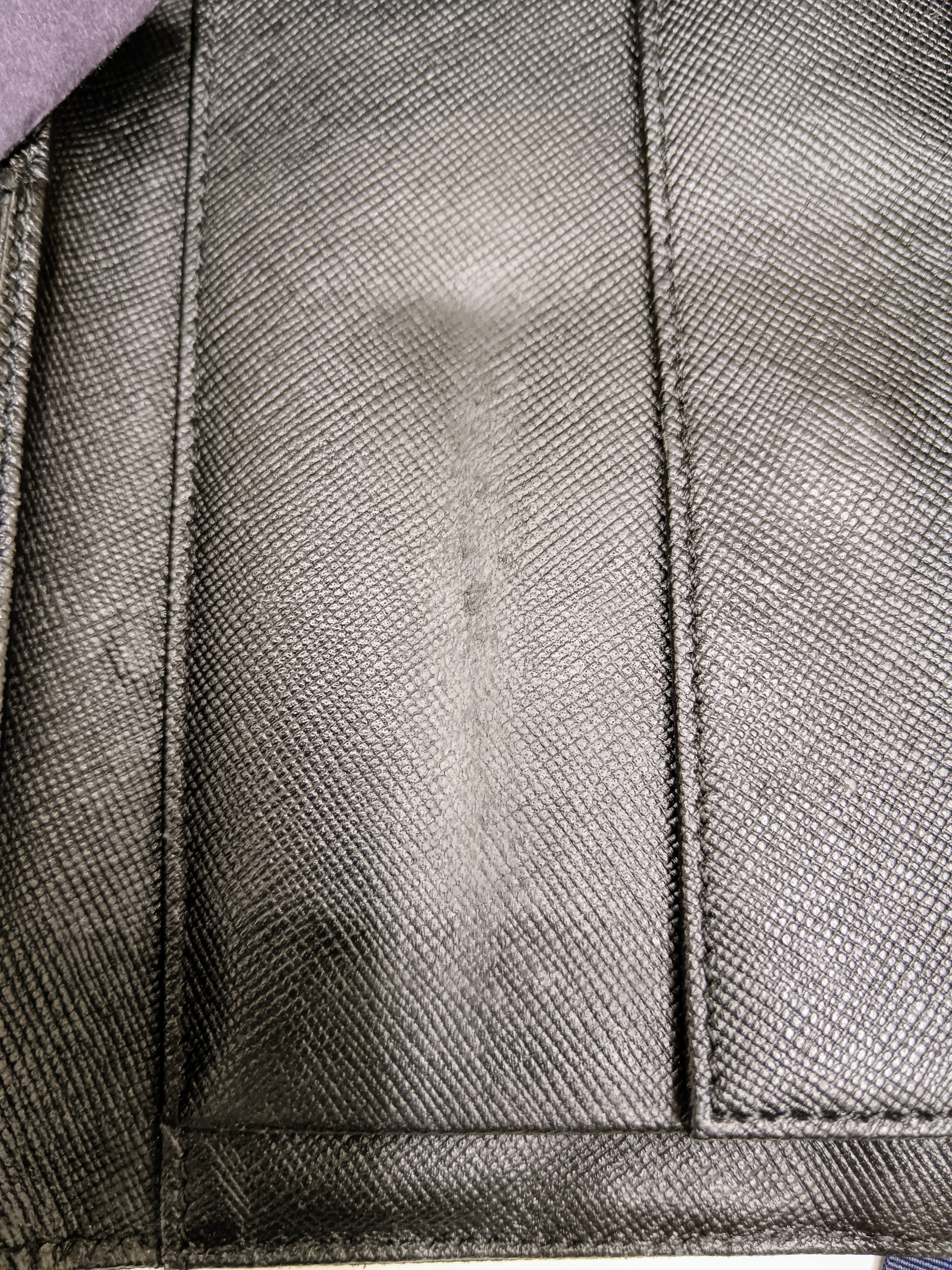 Prada – Portafoglio in nylon e pelle Saffiano nero Vintage