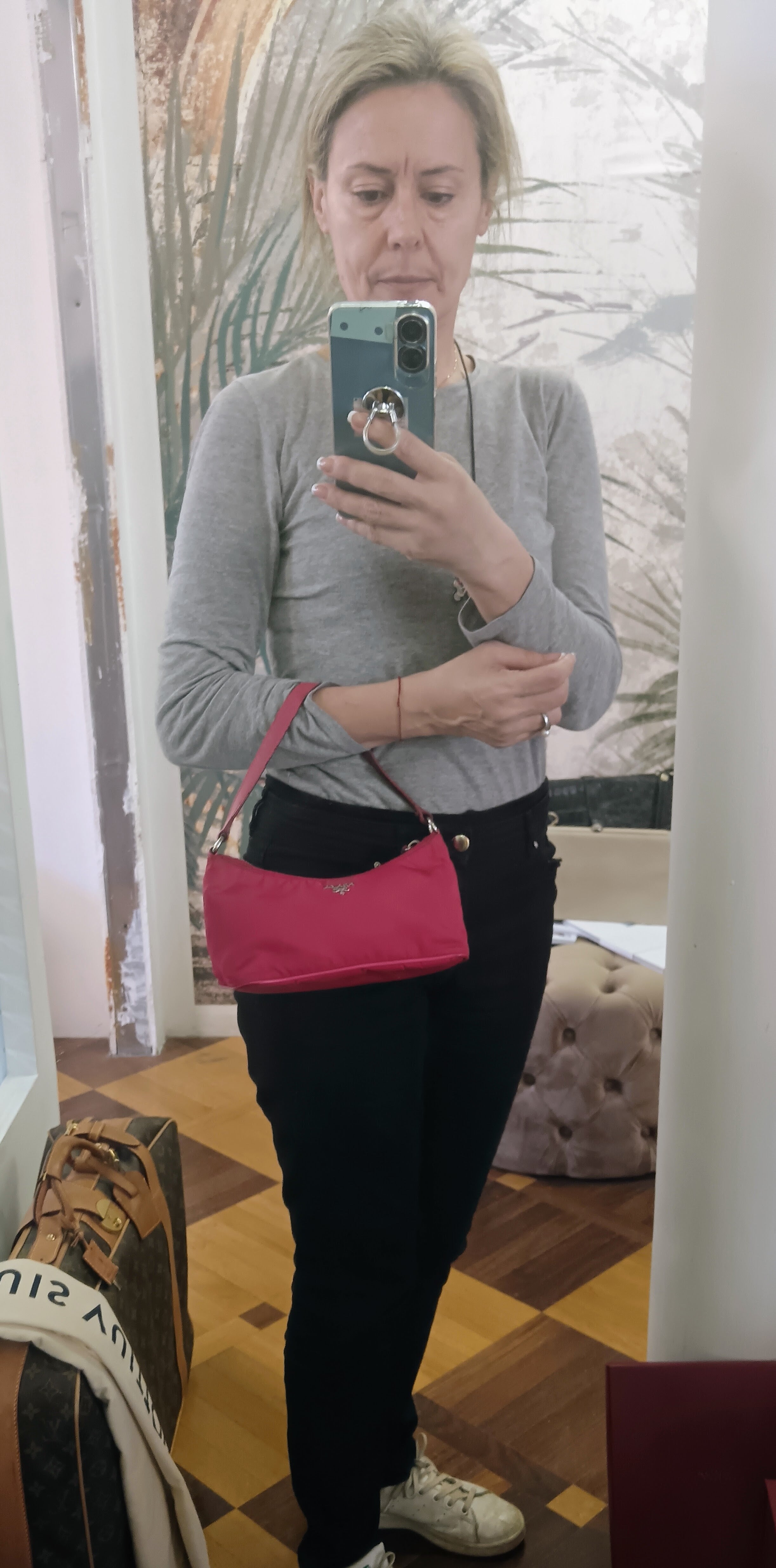 Prada – Mini Bag Pochette Re-Nylon e Pelle Saffiano