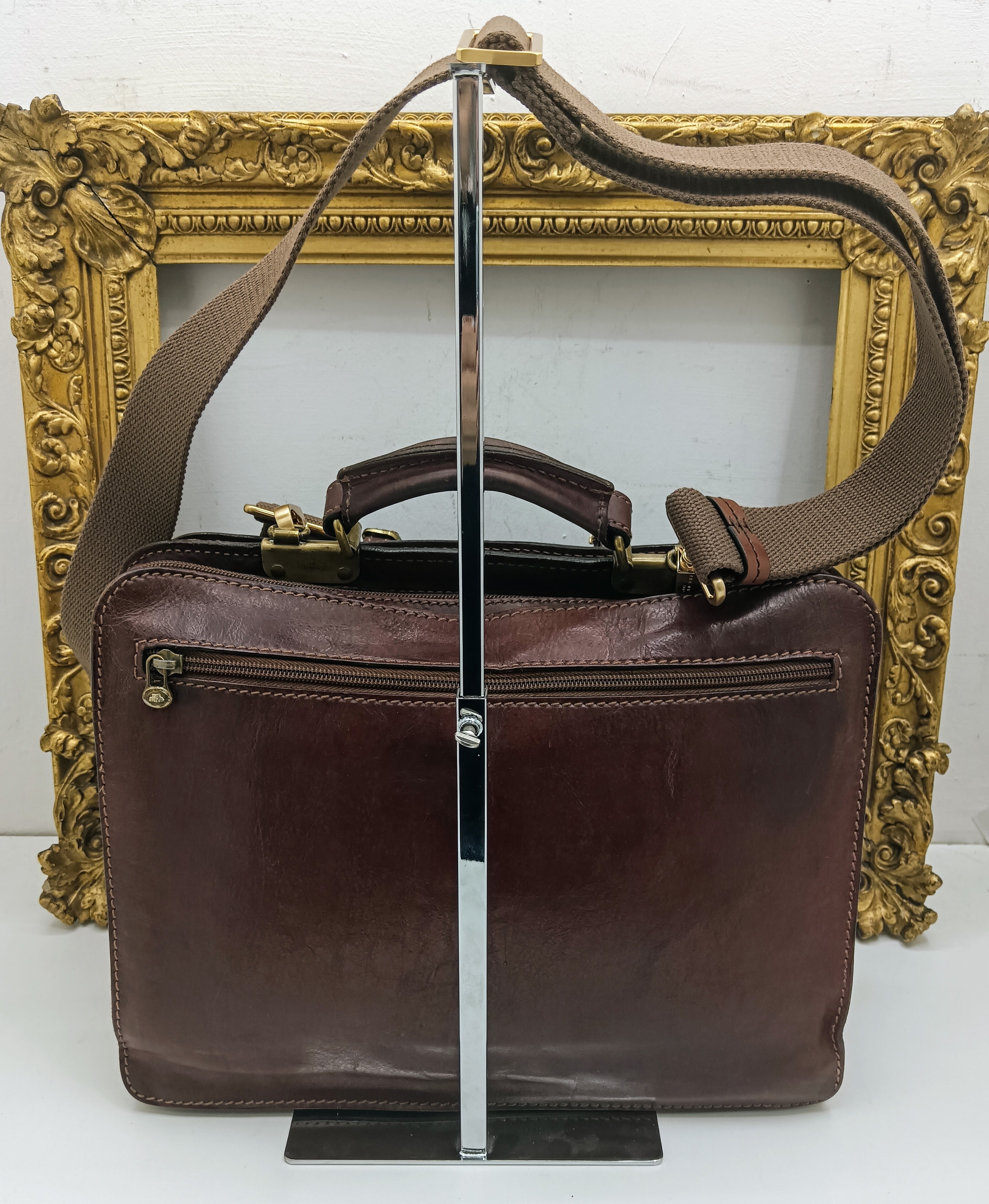 The Bridge – Cartella Porta Ombrello Linea Story Pelle Marrone Vintage