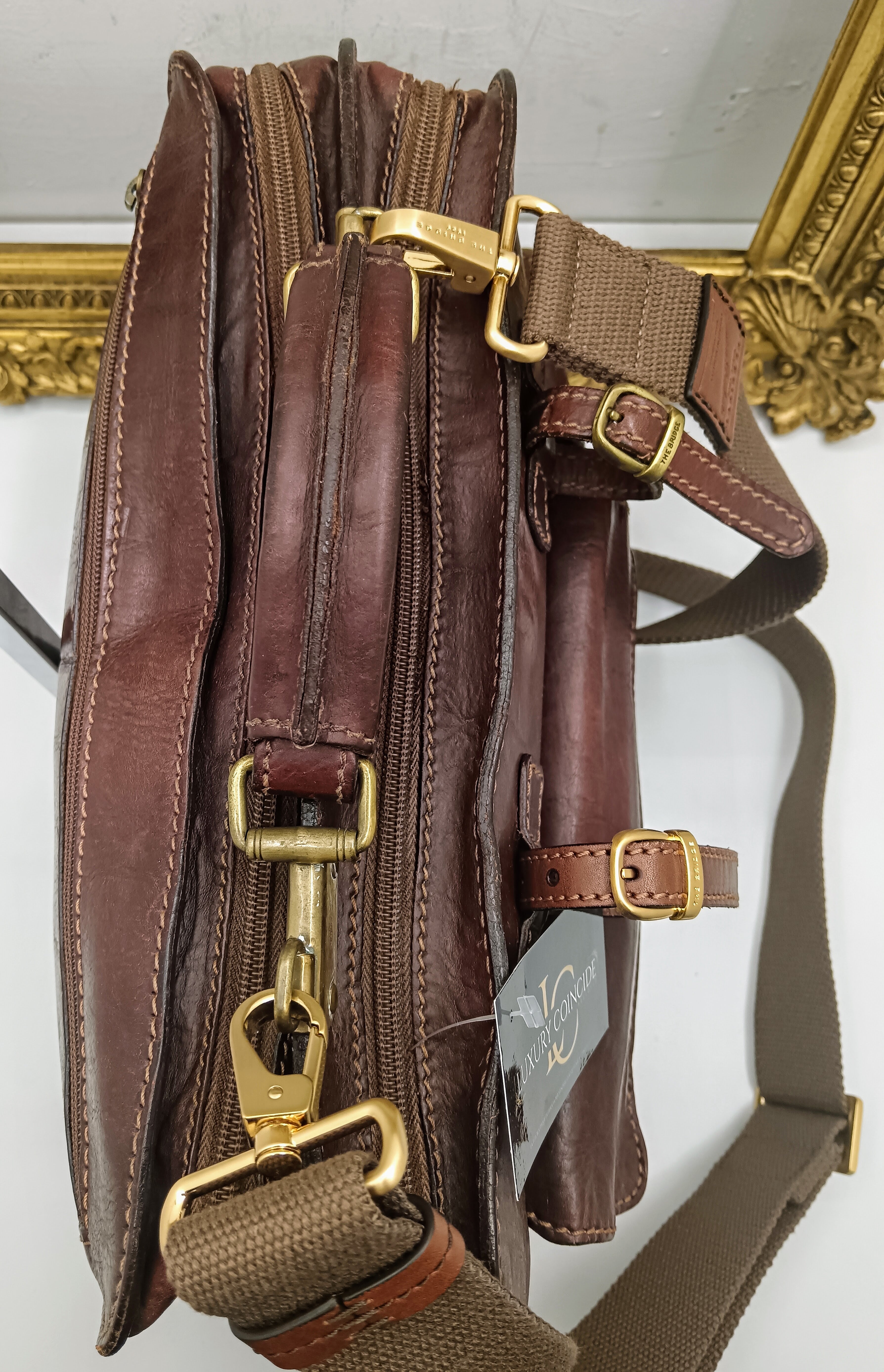 The Bridge – Cartella Porta Ombrello Linea Story Pelle Marrone Vintage