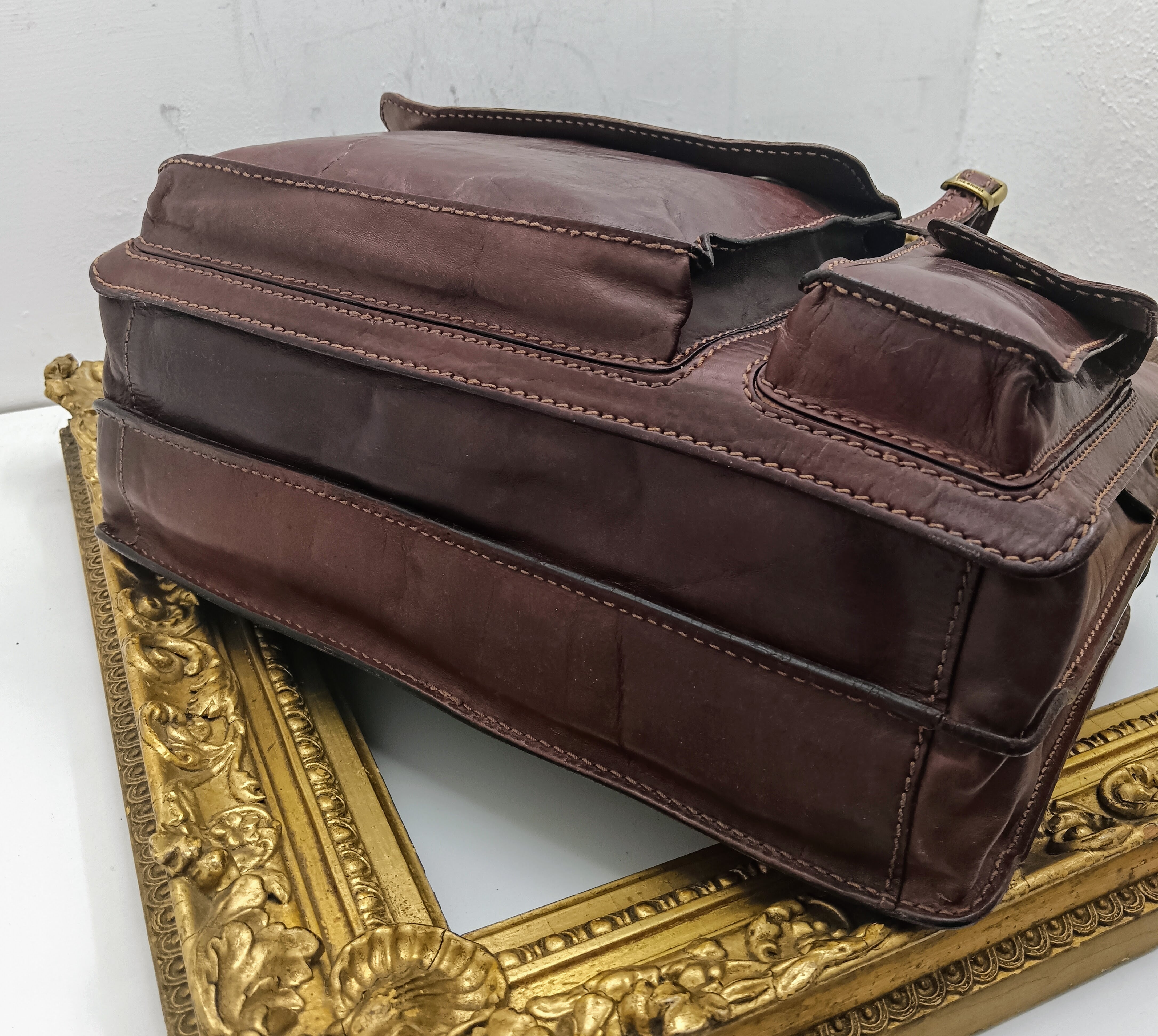 The Bridge – Cartella Porta Ombrello Linea Story Pelle Marrone Vintage