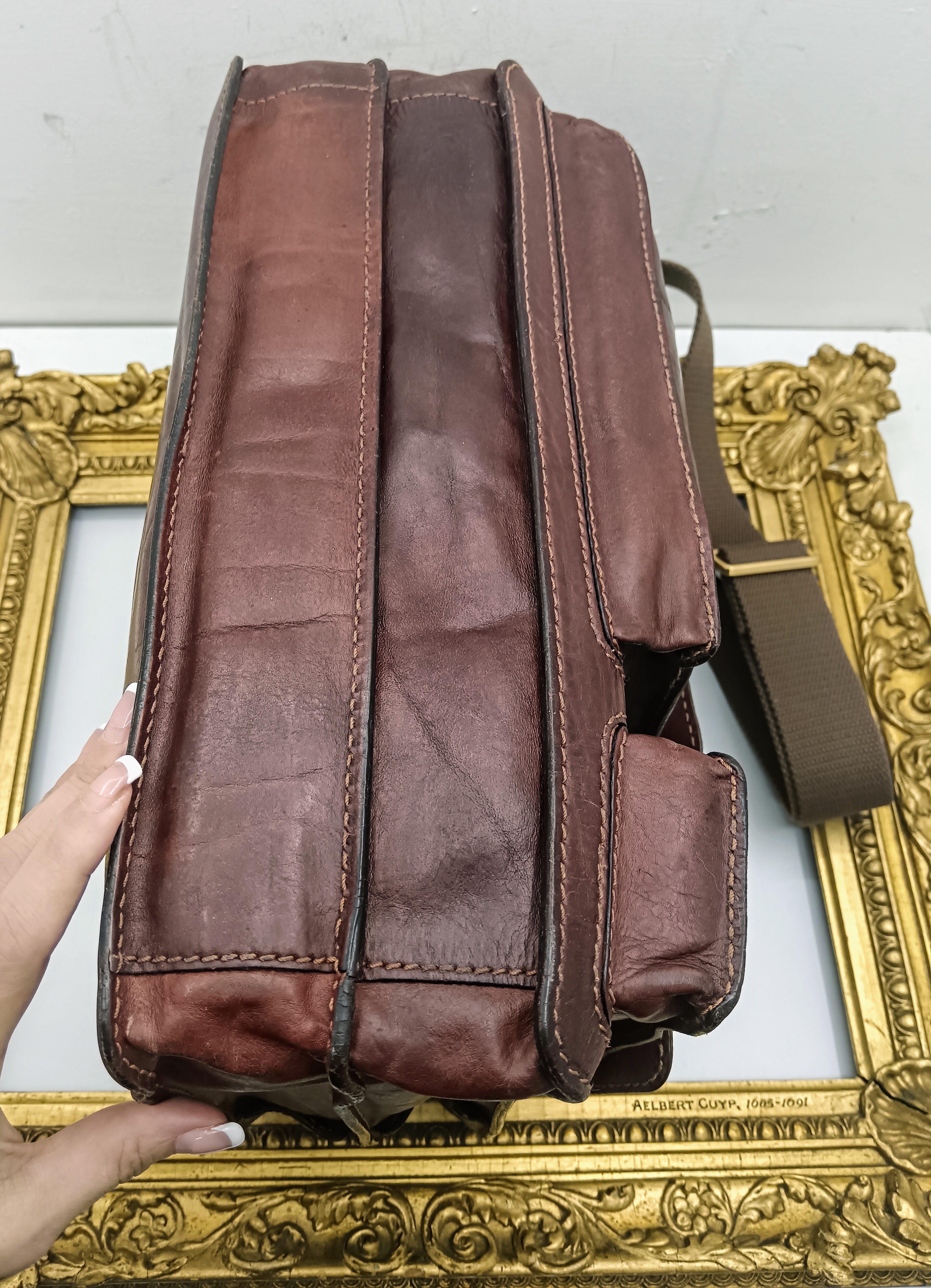 The Bridge – Cartella Porta Ombrello Linea Story Pelle Marrone Vintage