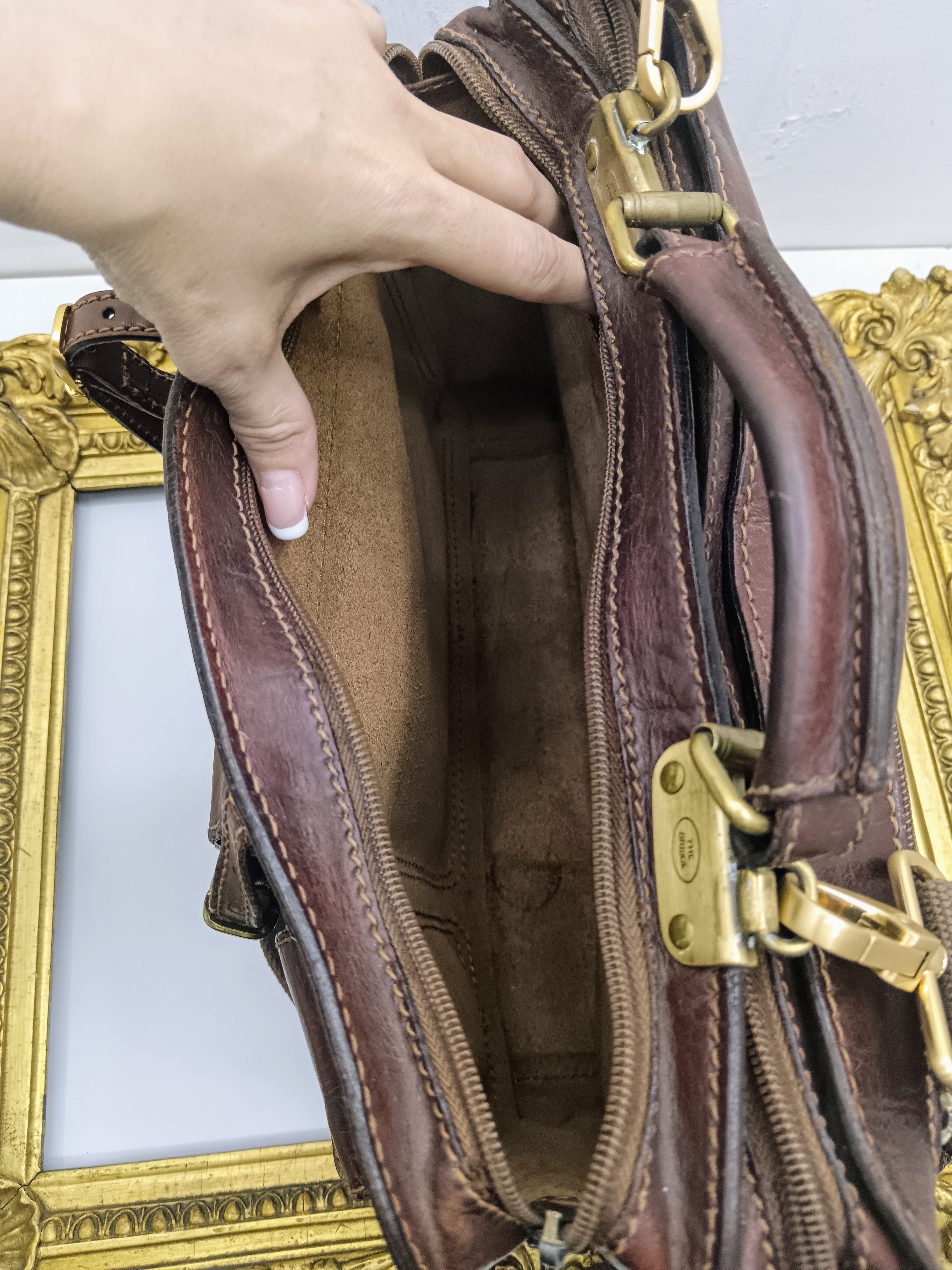 The Bridge – Cartella Porta Ombrello Linea Story Pelle Marrone Vintage