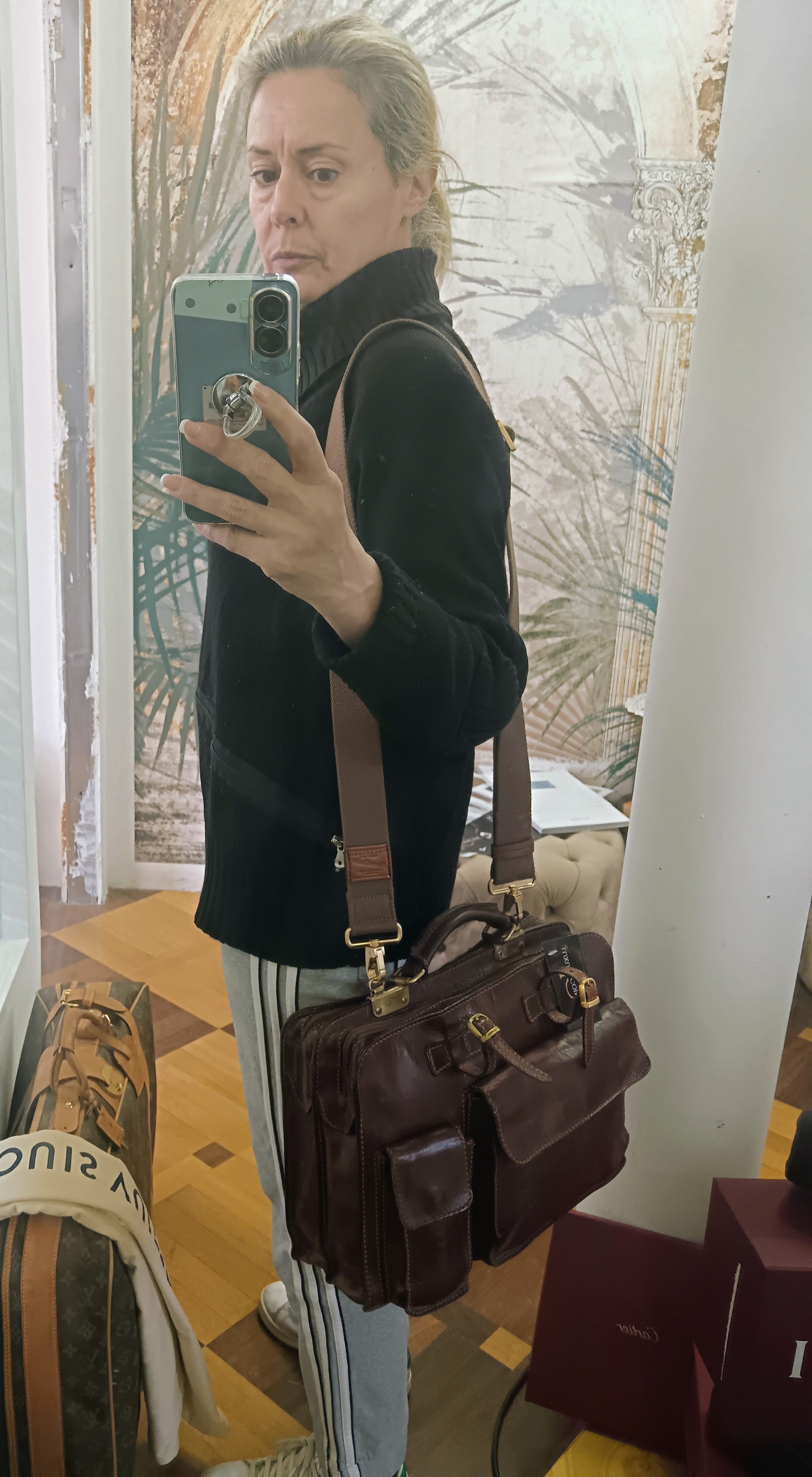 The Bridge – Cartella Porta Ombrello Linea Story Pelle Marrone Vintage