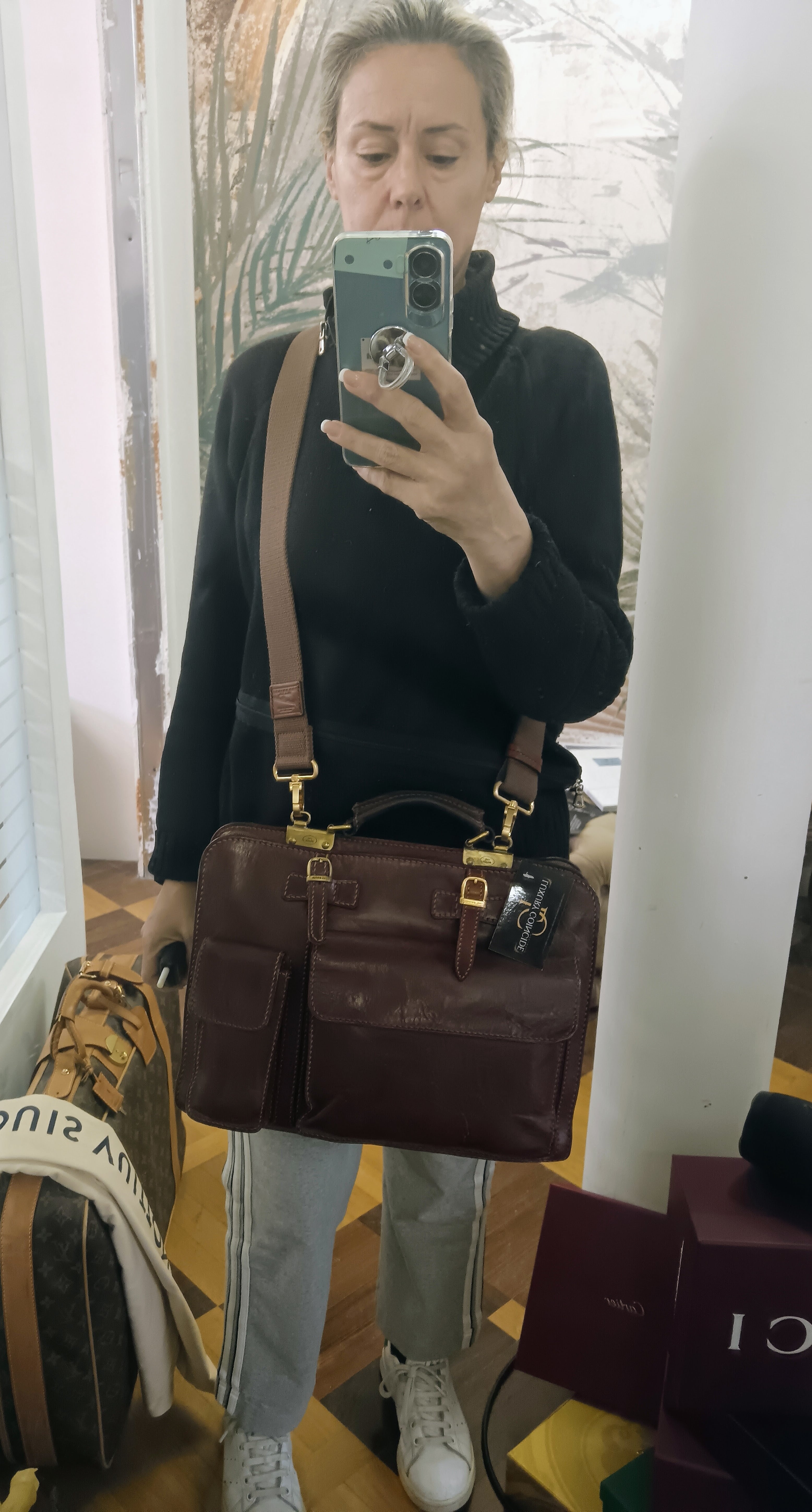 The Bridge – Cartella Porta Ombrello Linea Story Pelle Marrone Vintage