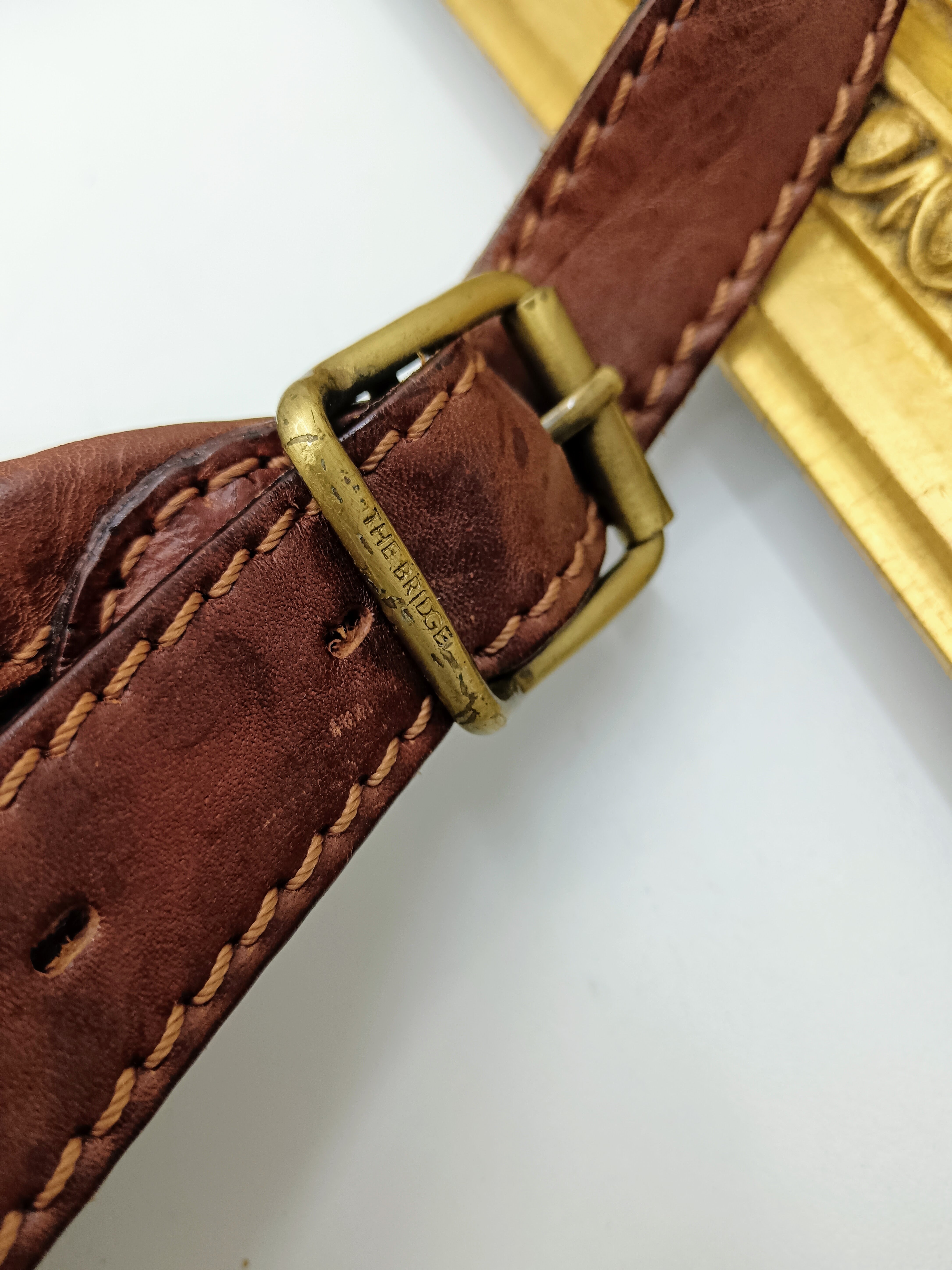 The Bridge - Marsupio Linea Story Pelle Marrone Misura Grande con Taschine Laterali