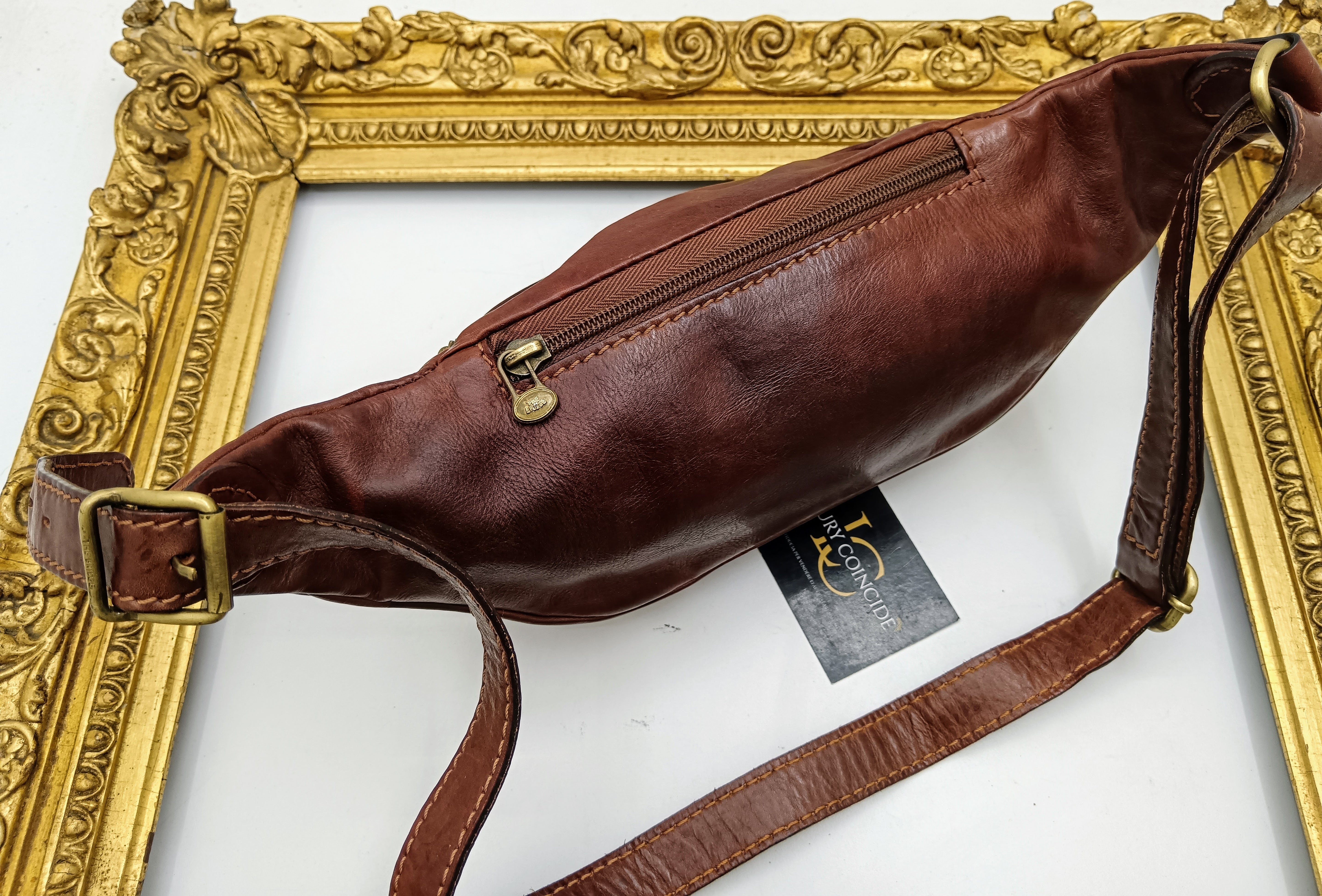 The Bridge - Marsupio Linea Story Pelle Marrone Misura Grande con Taschine Laterali