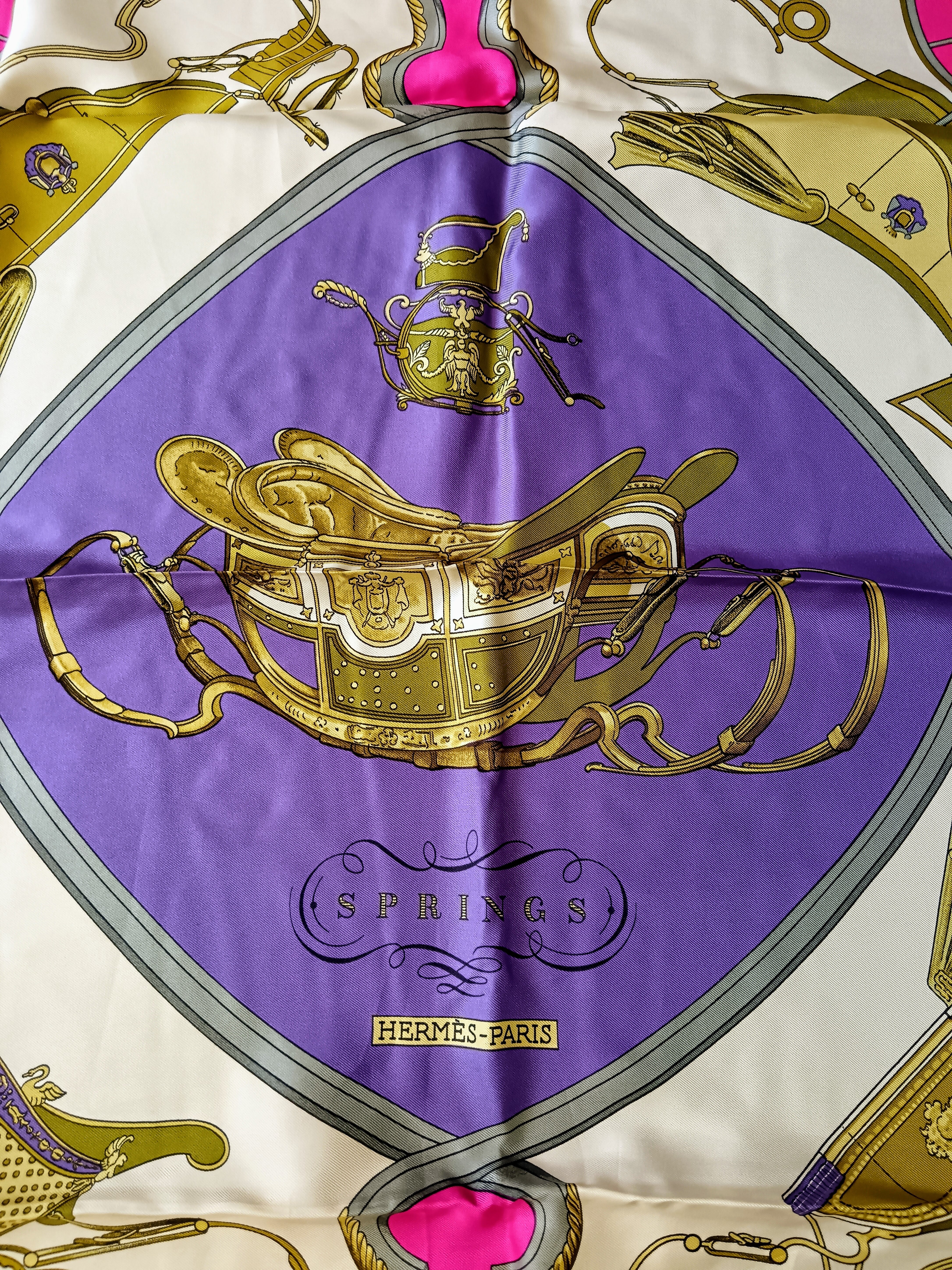 Hermès - Foulard Carré in Seta "Spring" Philippe Ledoux