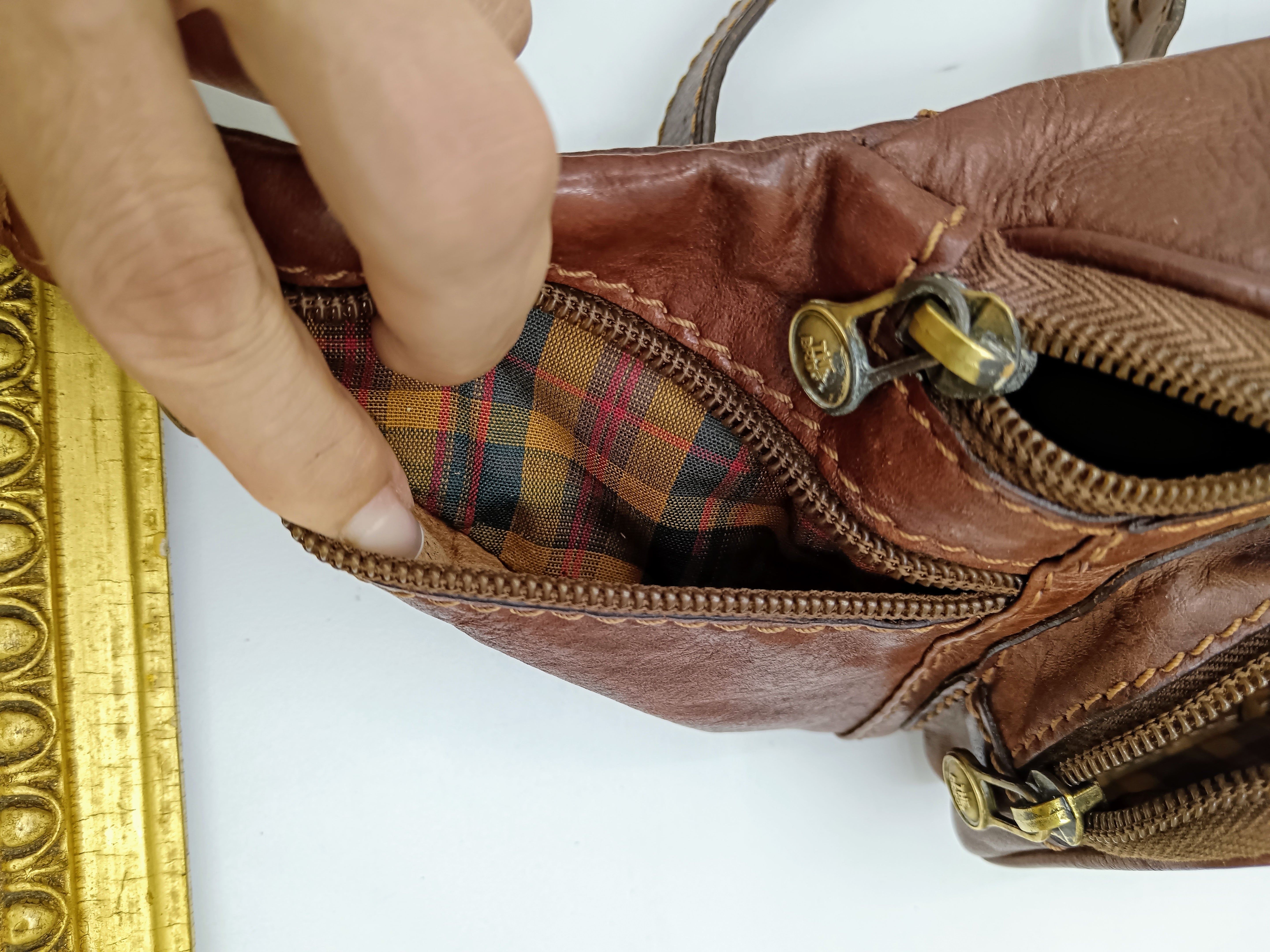 The Bridge – Marsupio Grande con Taschine Laterali Linea Story in Pelle Marrone