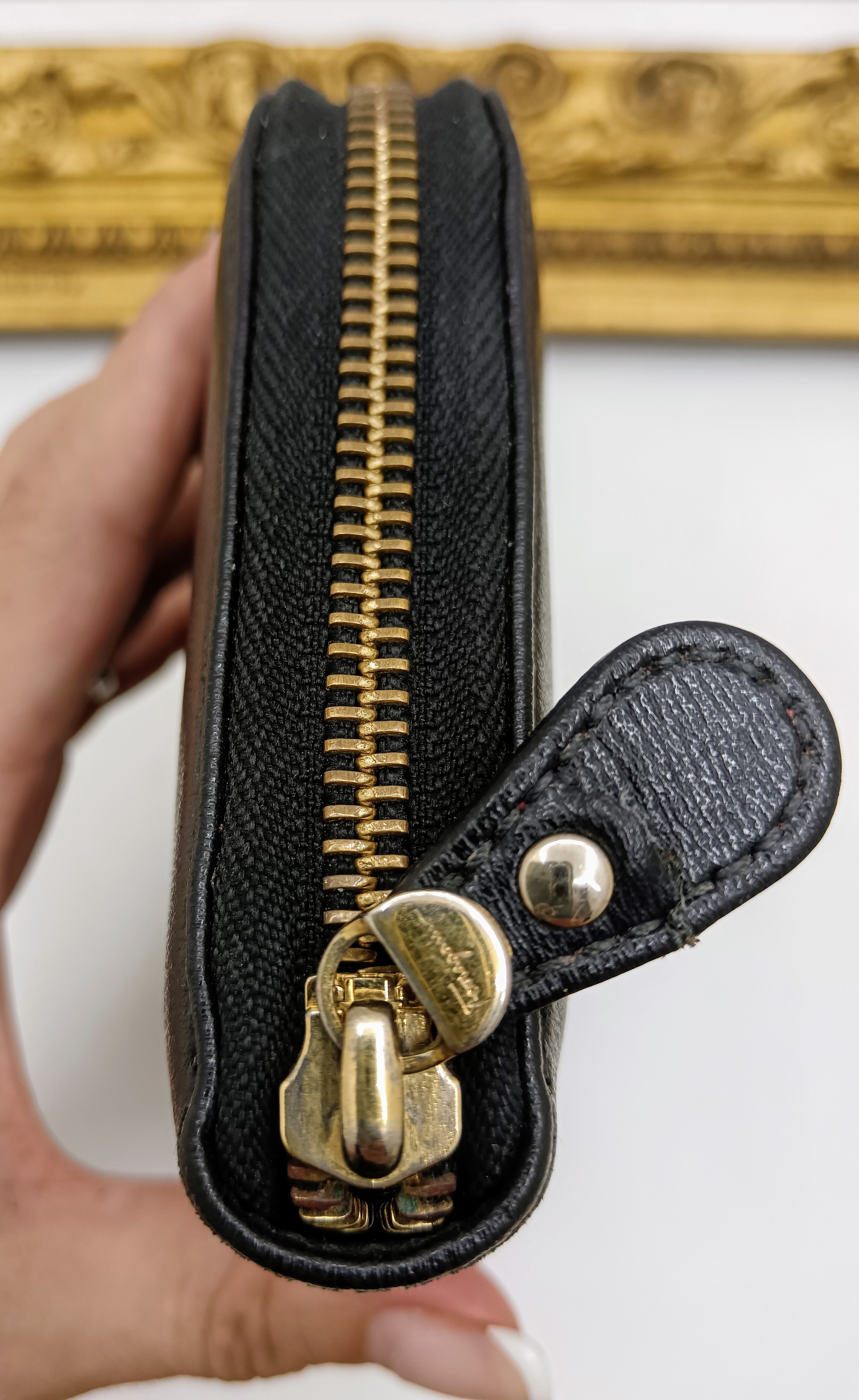 Ferragamo Salvatore – Portafoglio Continental Big Logo pelle nera