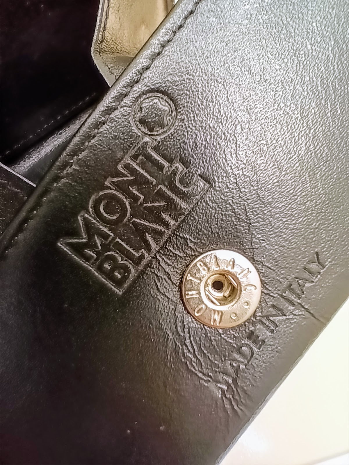 Montblanc Portamonete Pelle Nera Nuovo Full Set