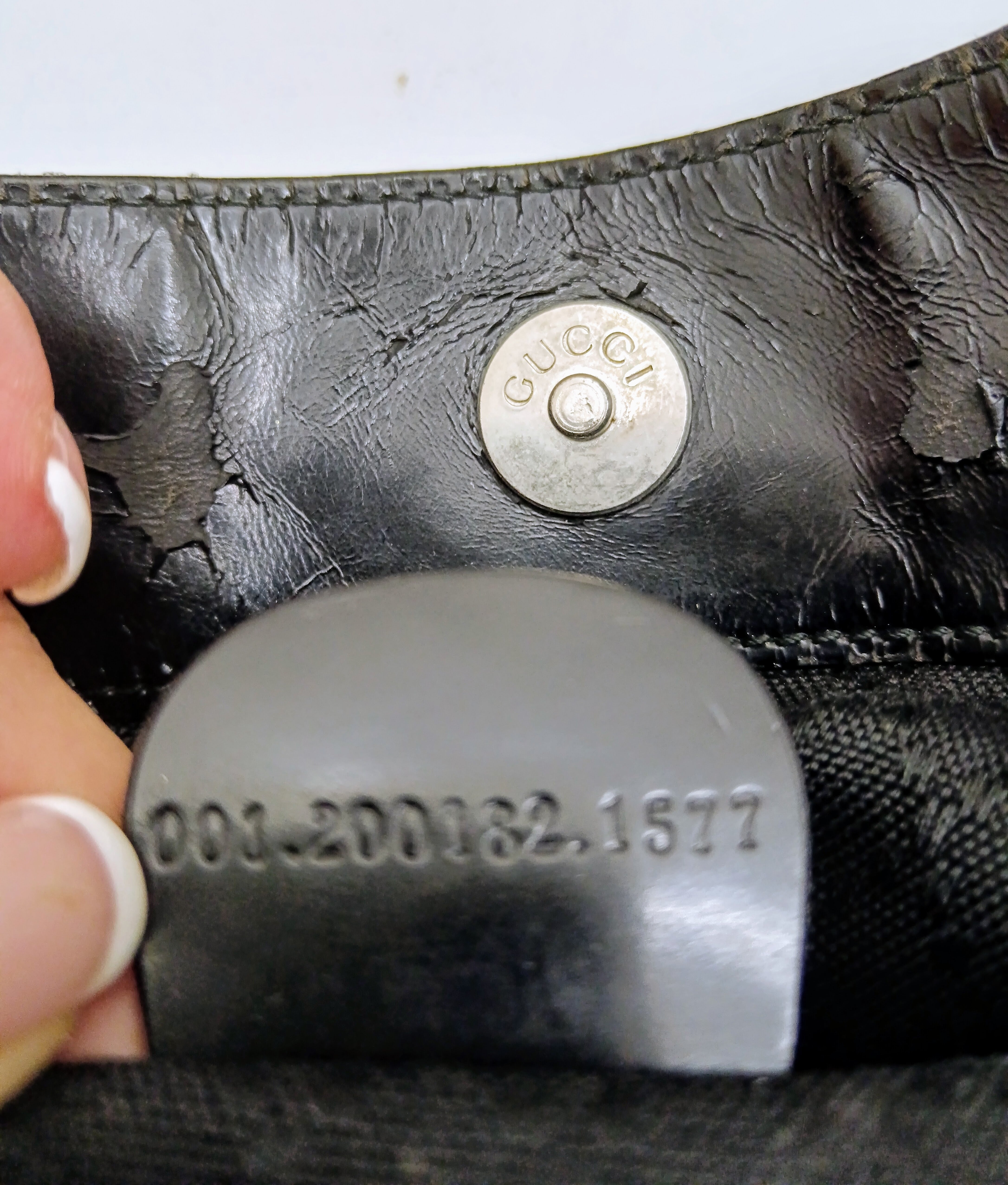 Gucci – Borsa a spalla Bamboo in tessuto e pelle nera Vintage