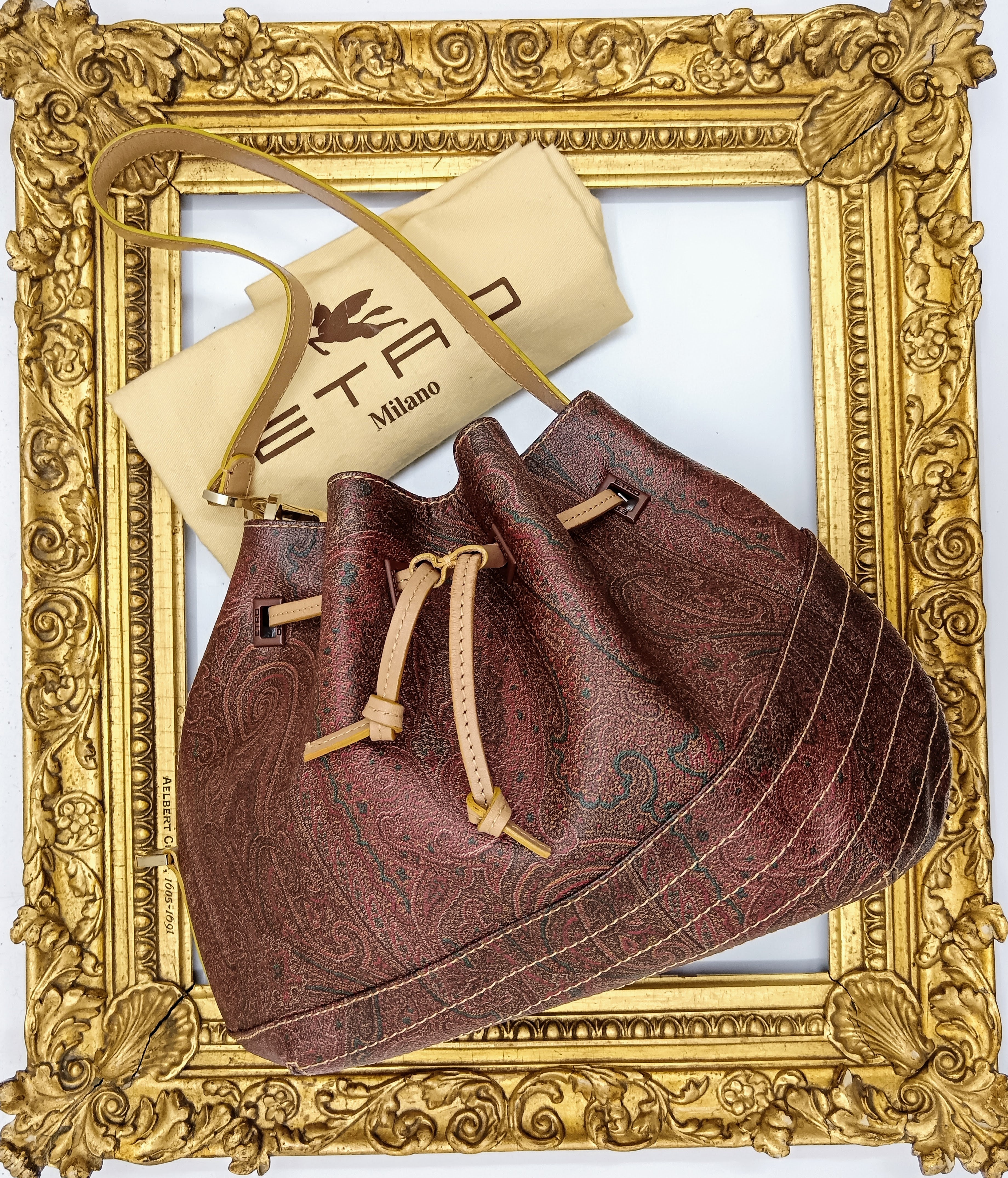 Etro – Secchiello Paisley Jacquard e Pelle Nuovo · Mai utilizzato
