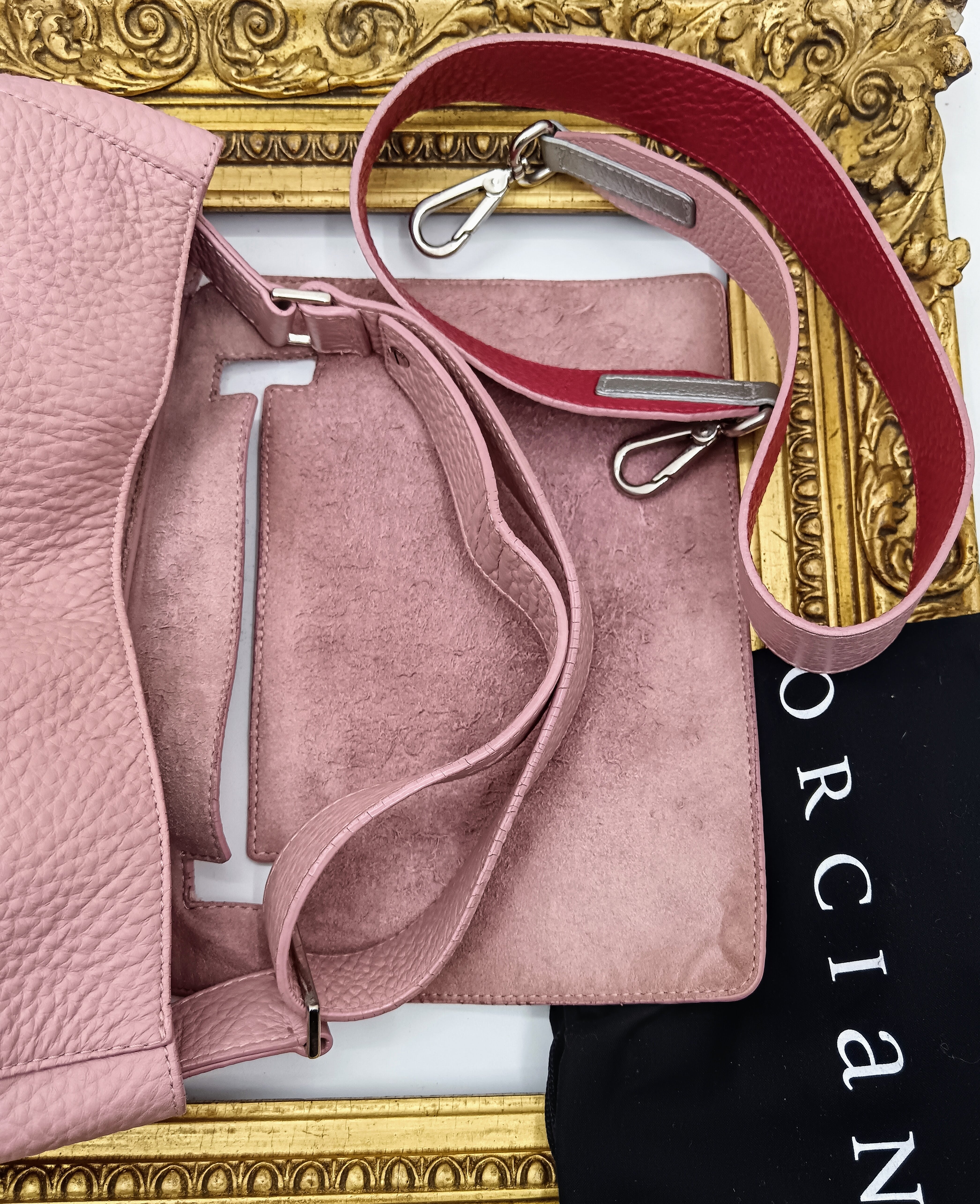 Orciani – Sveva Soft Media Pelle Martellata Rosa