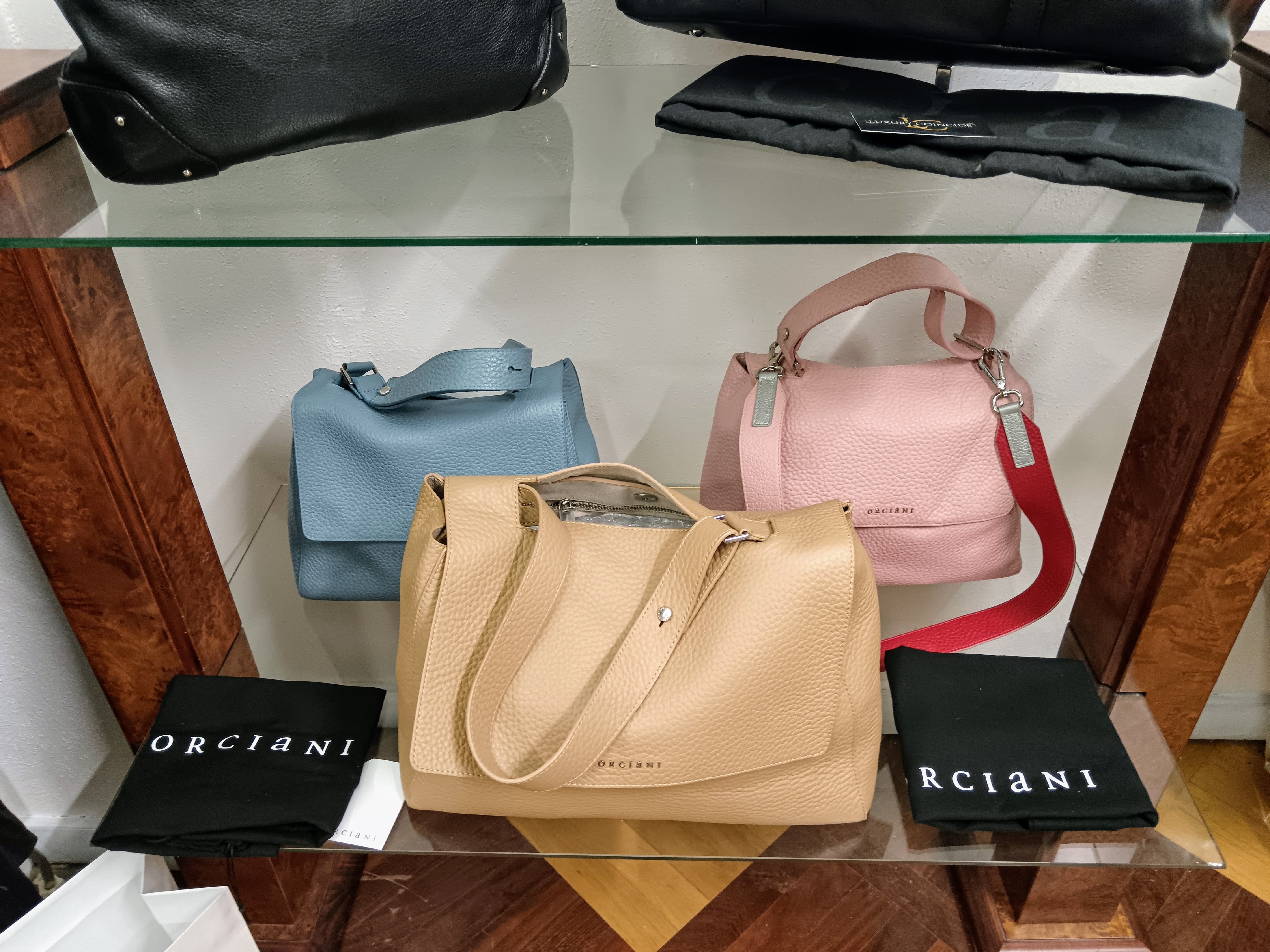 Orciani – Sveva Soft Media Pelle Martellata Rosa
