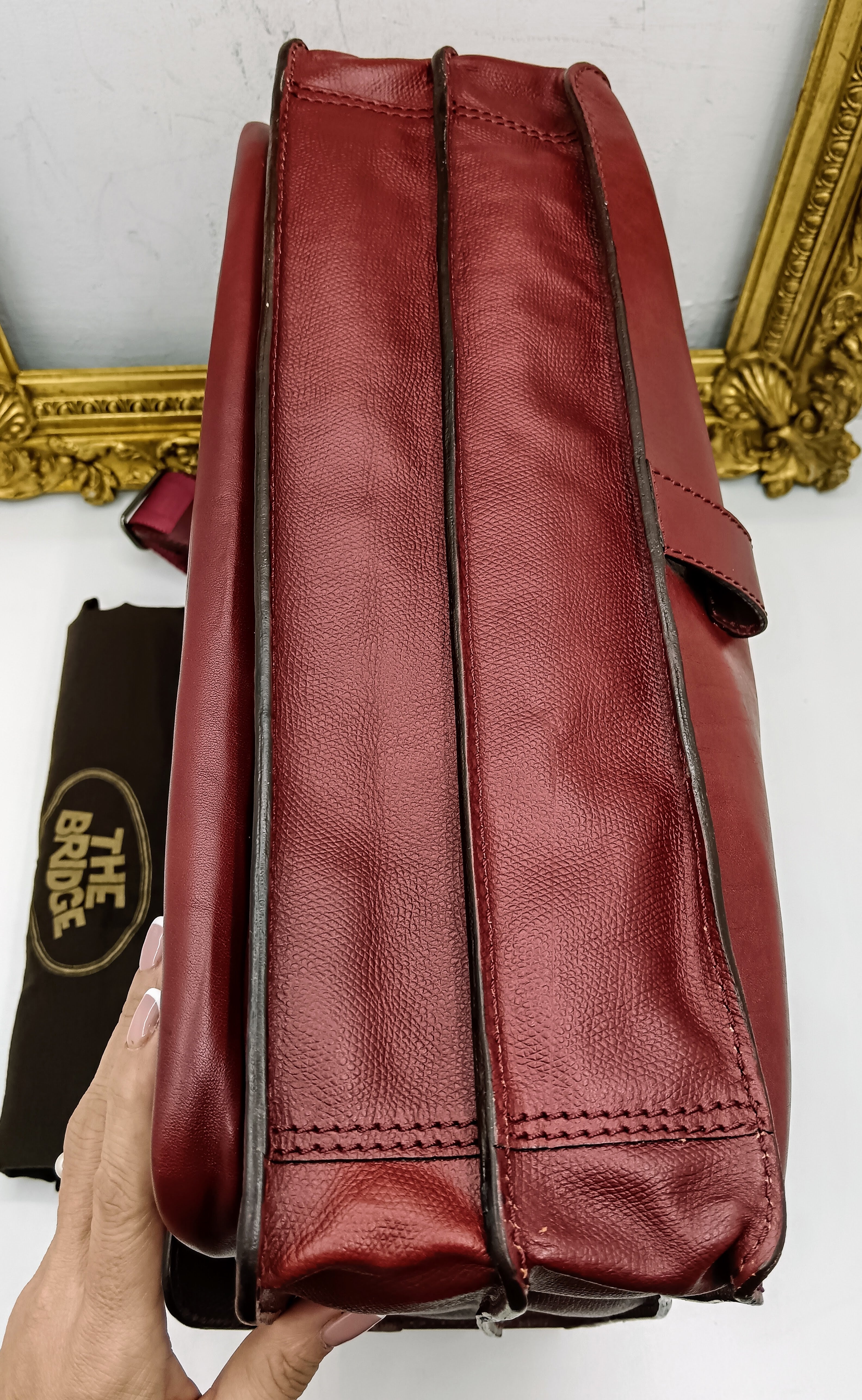 The Bridge – Cartella Pelle Bordeaux Portabilità Zaino Nuova