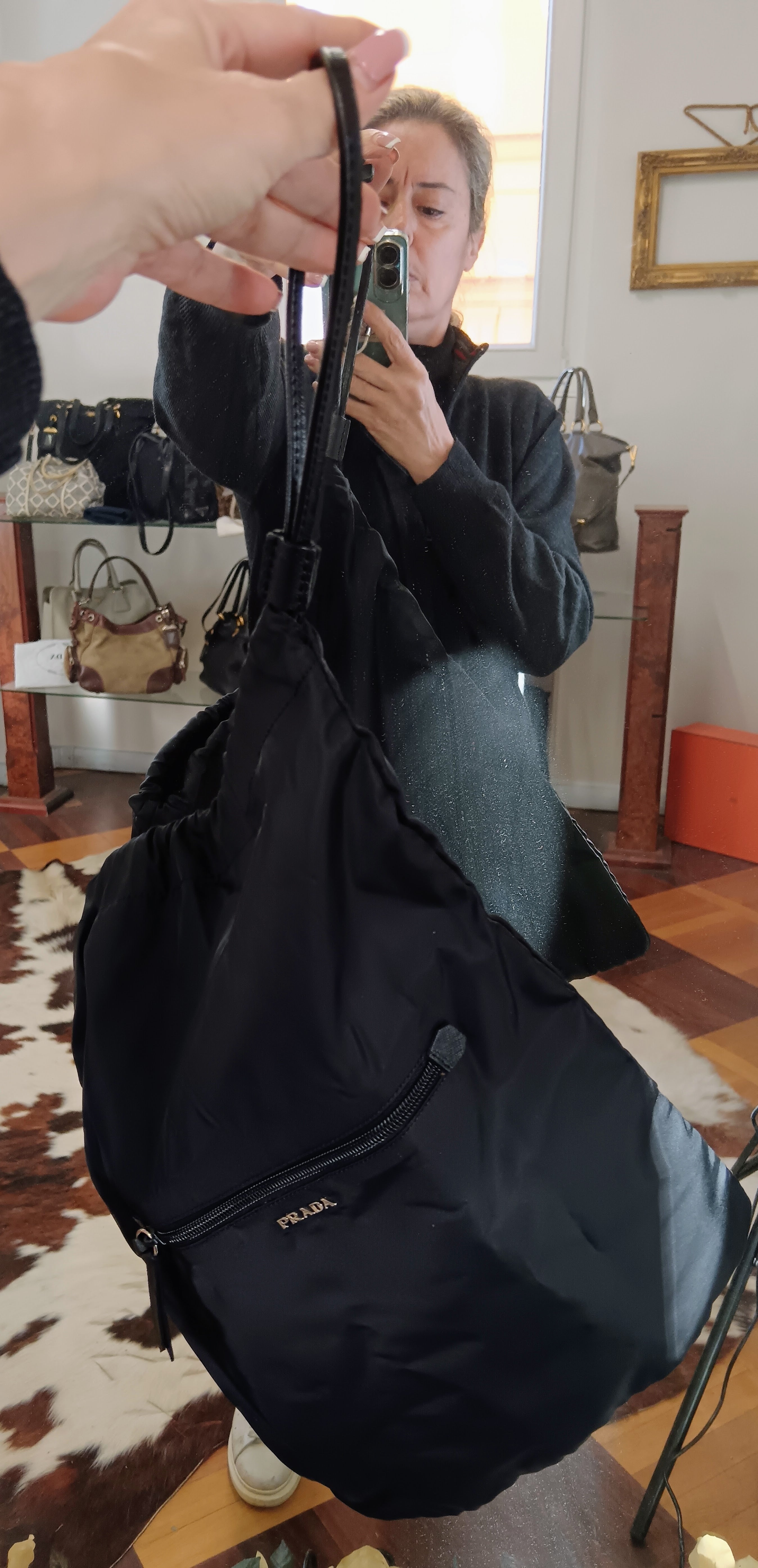 Prada – Sacca Porta Oggetti Pochette Trousse in Nylon Nero