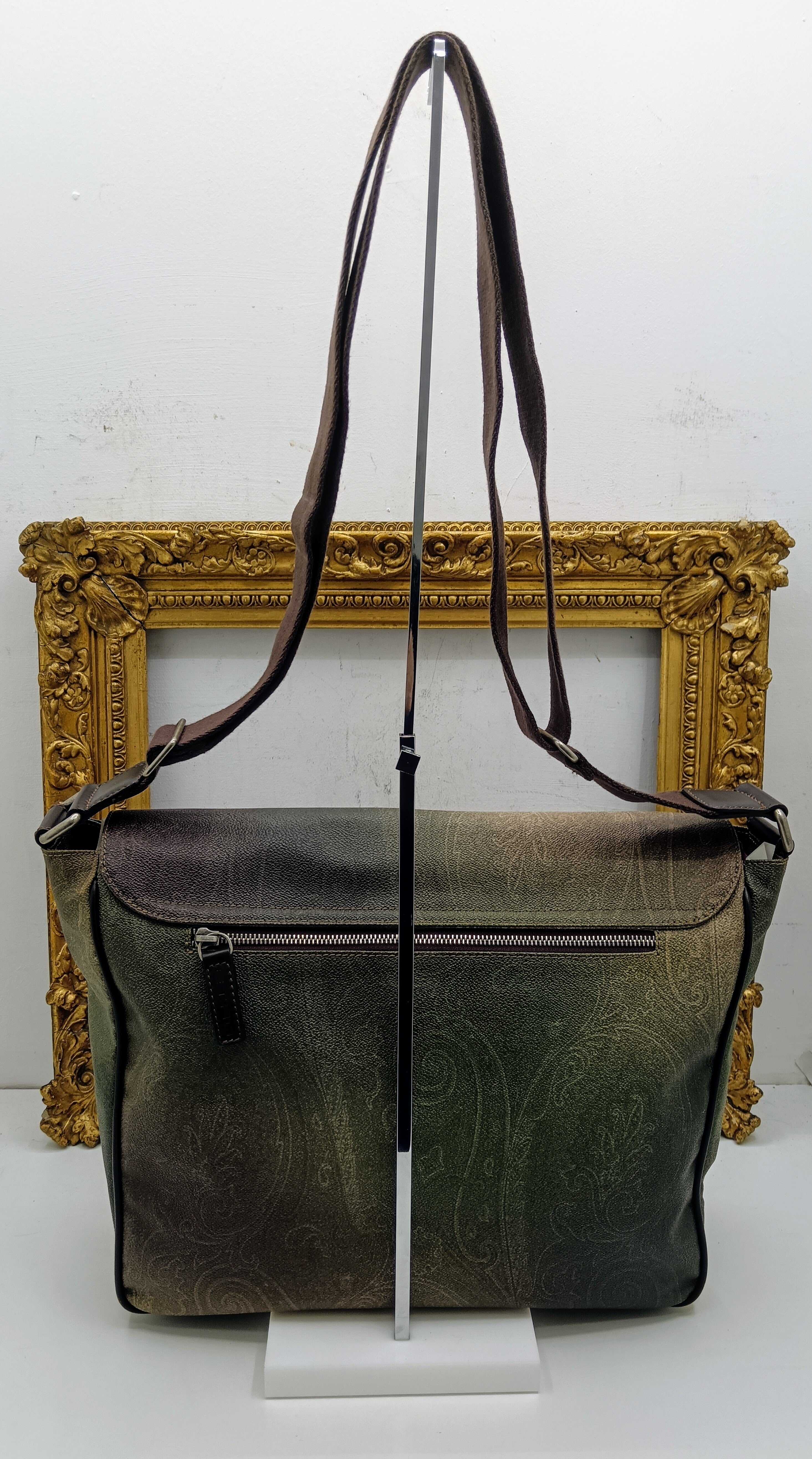 Etro - Cartella Messenger Postina a Tracolla in Paisley Jacquard Nuova
