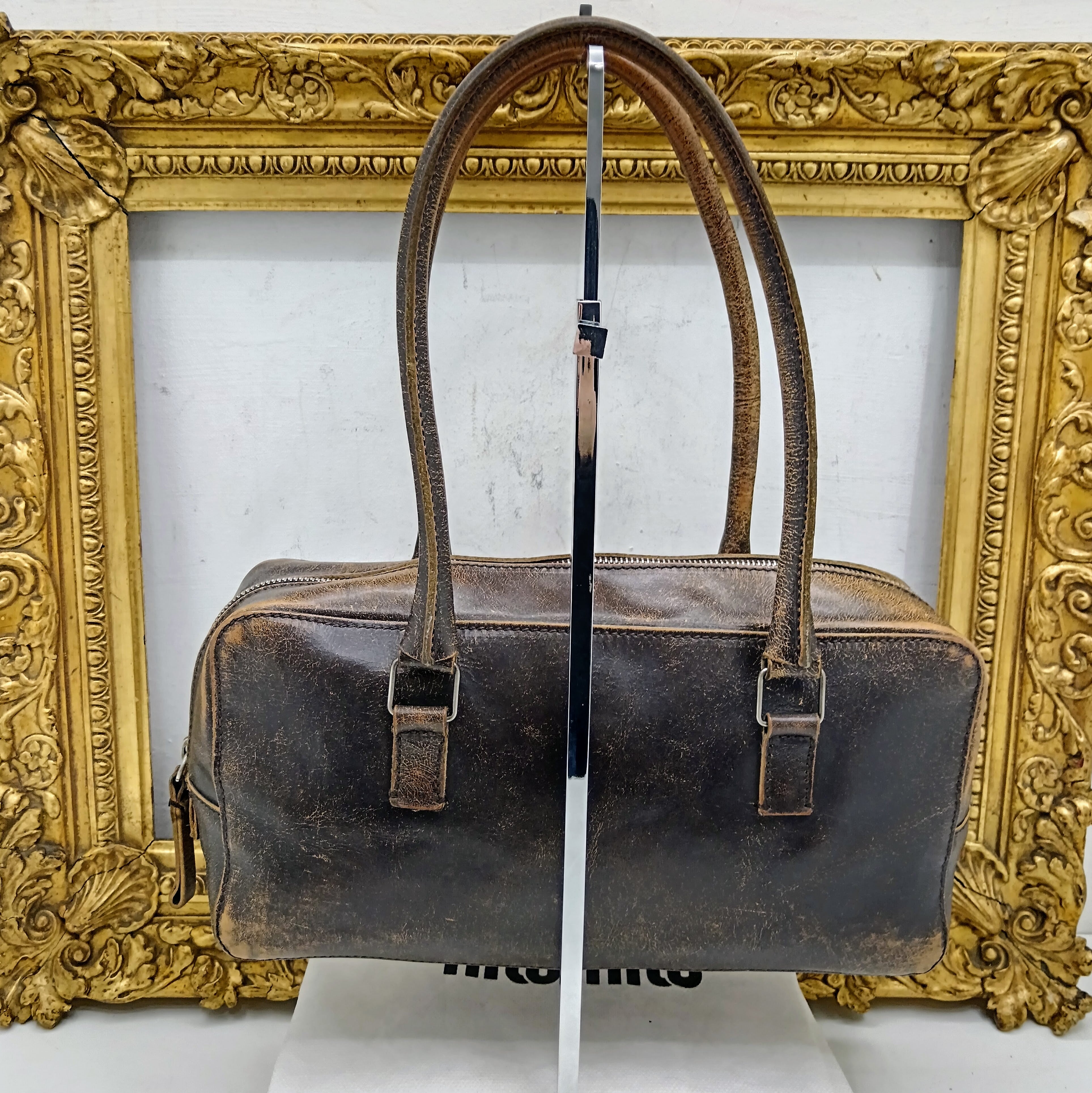 Miu Miu – Bauletto Arcadie Pelle Vintage color nocciola