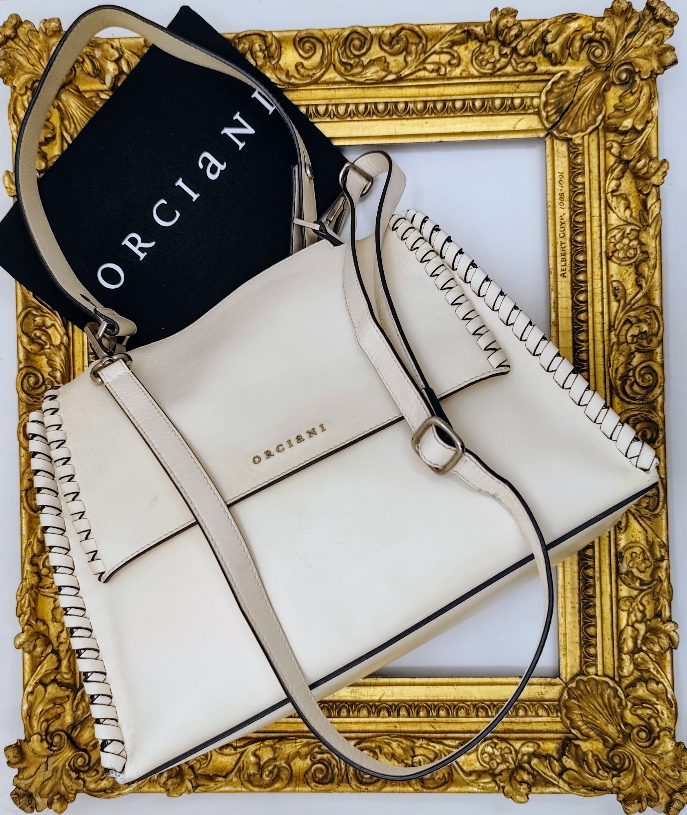 Orciani – Sveva Liberty Mesh Media Pelle Bianco Latte