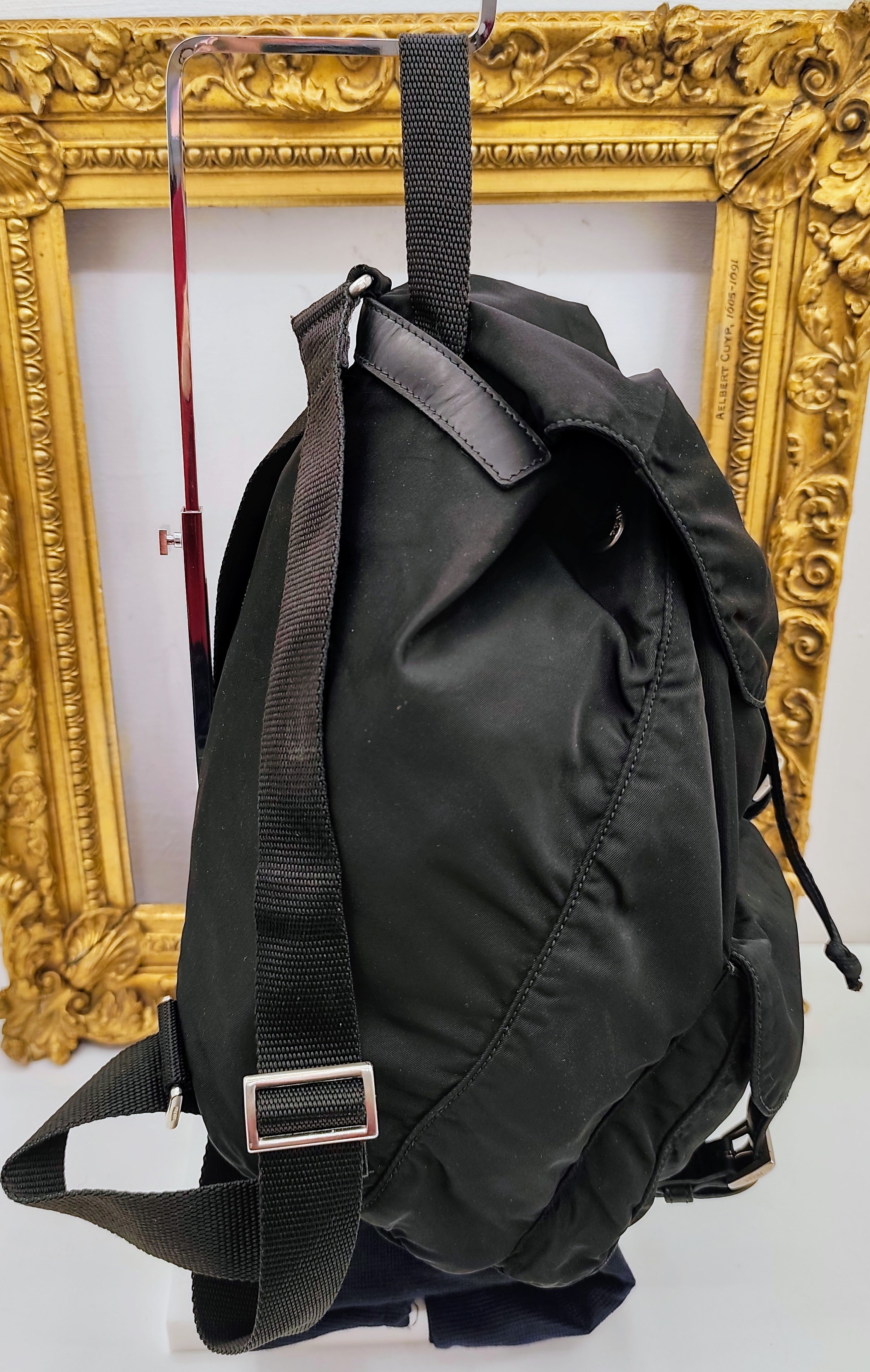 Prada – Zaino In Nylon Nero Vintage