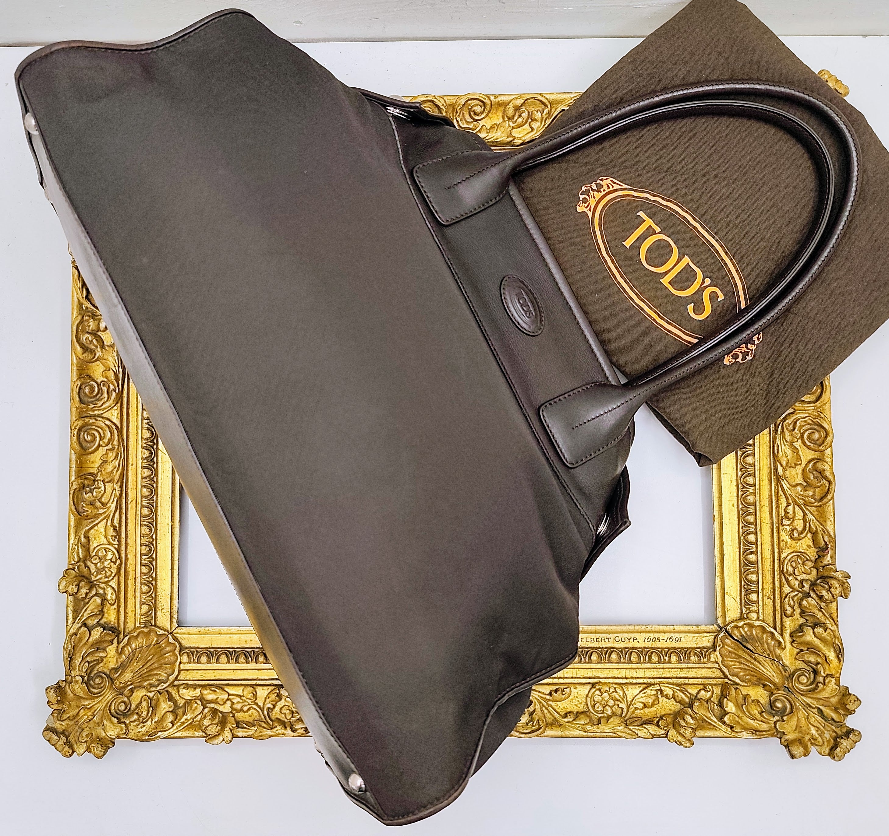 Tod’s – Borsa Shopper Grande Tessuto Tecnico e Pelle