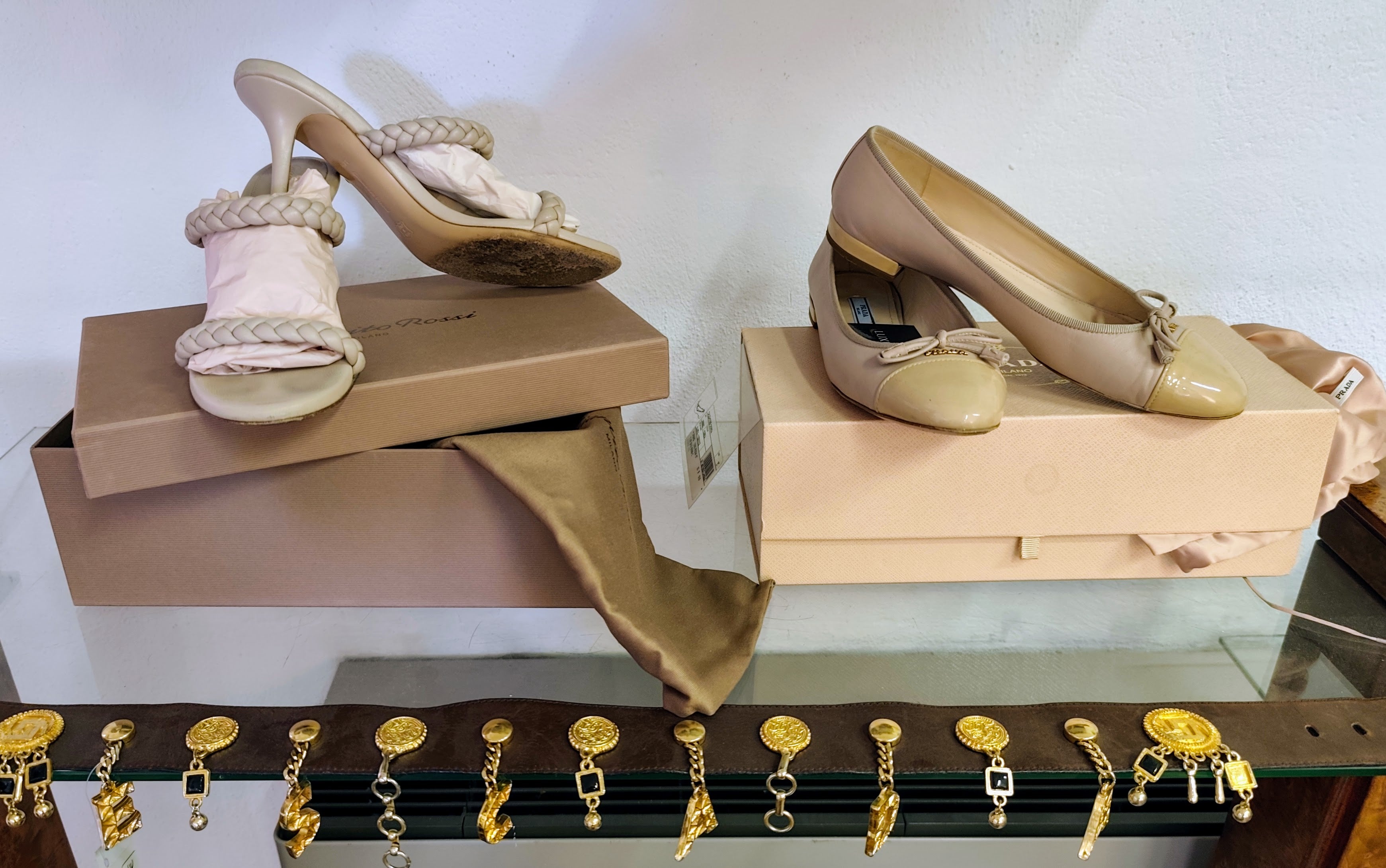 Gianvito Rossi – Sandali Marley 70 Pelle Nude Pari al Nuovo Full Set