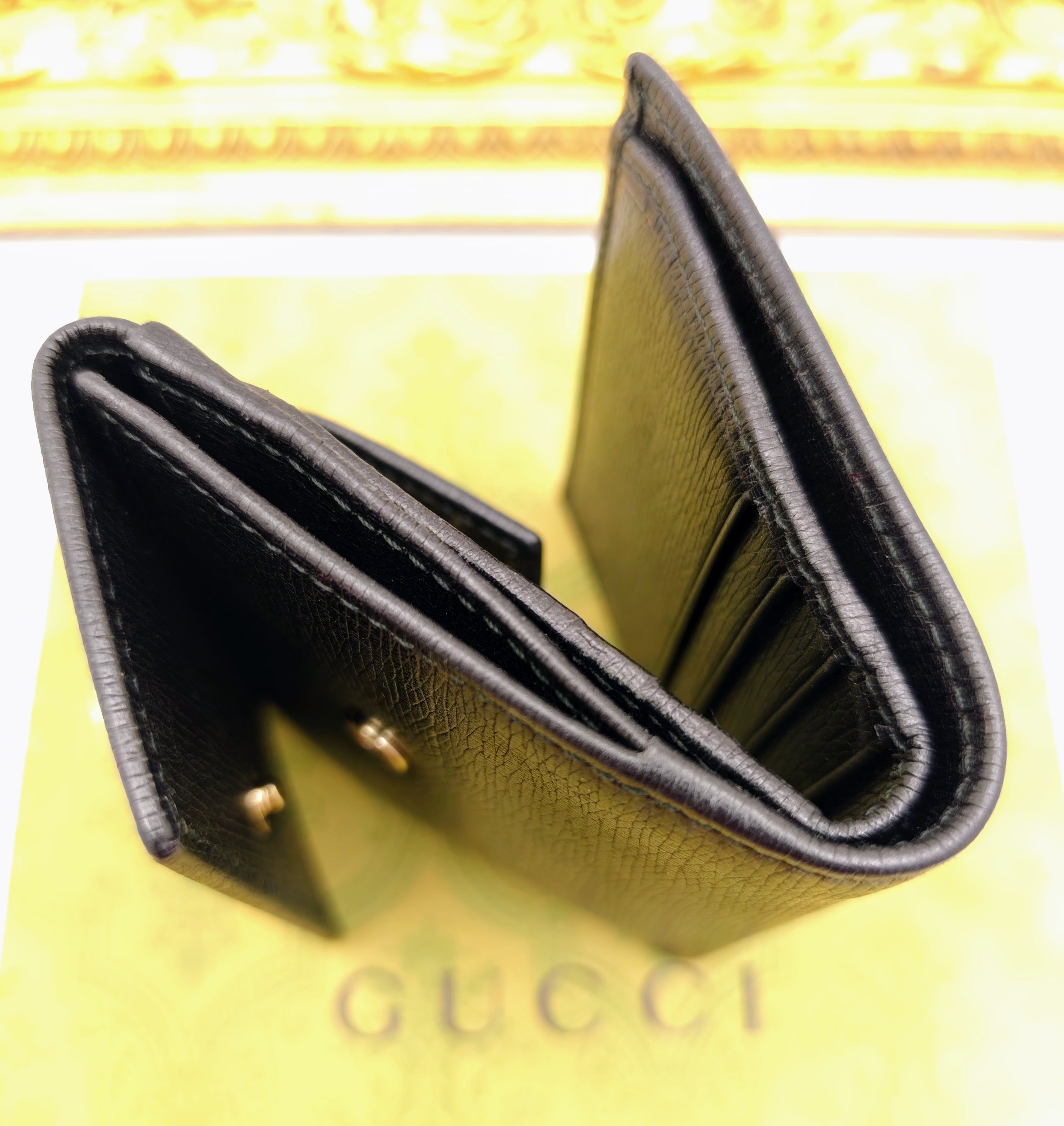 Gucci – Portafoglio Marmont Donna Compatto in Pelle Nera