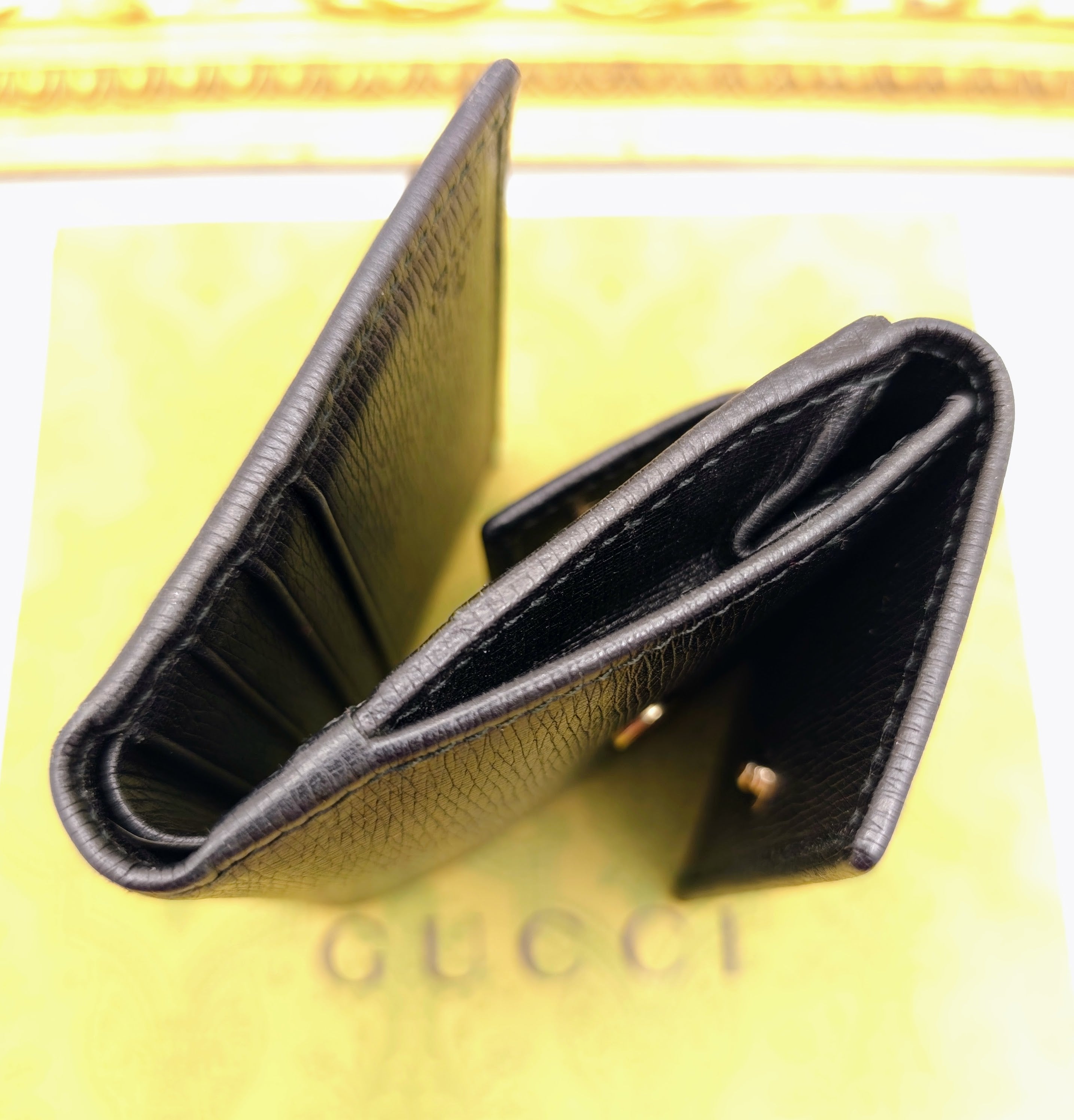 Gucci – Portafoglio Marmont Donna Compatto in Pelle Nera