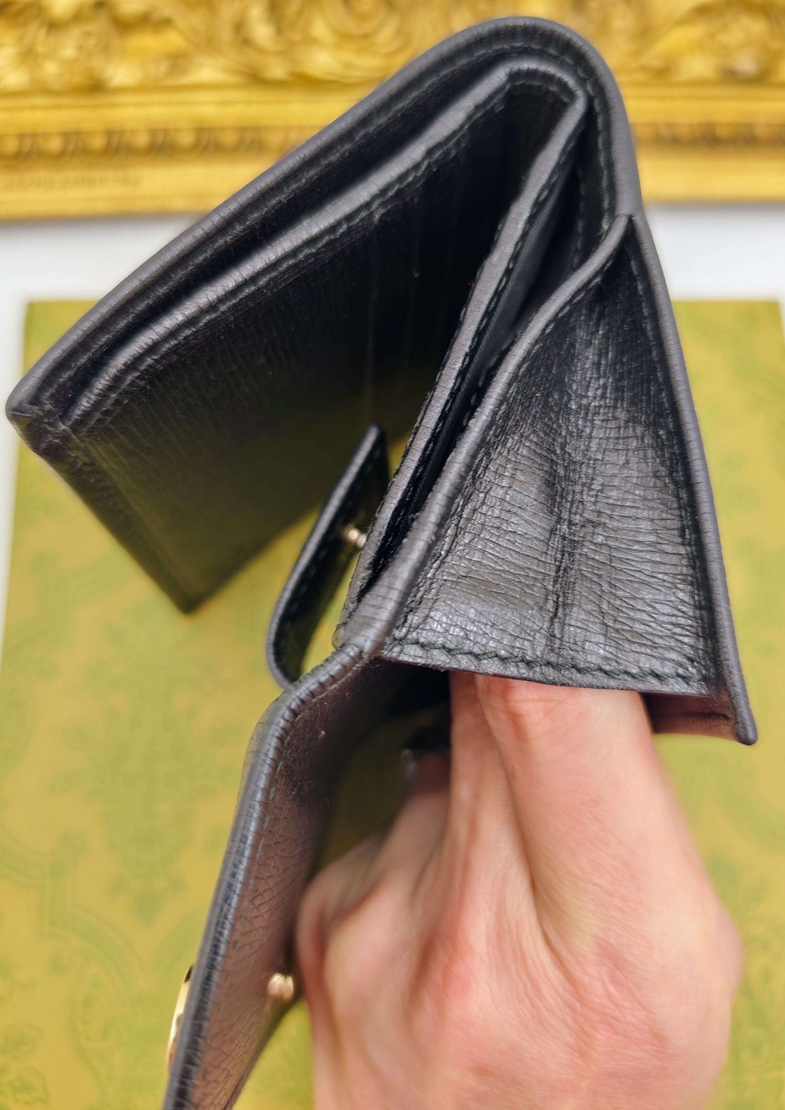 Gucci – Portafoglio Marmont Donna Compatto in Pelle Nera