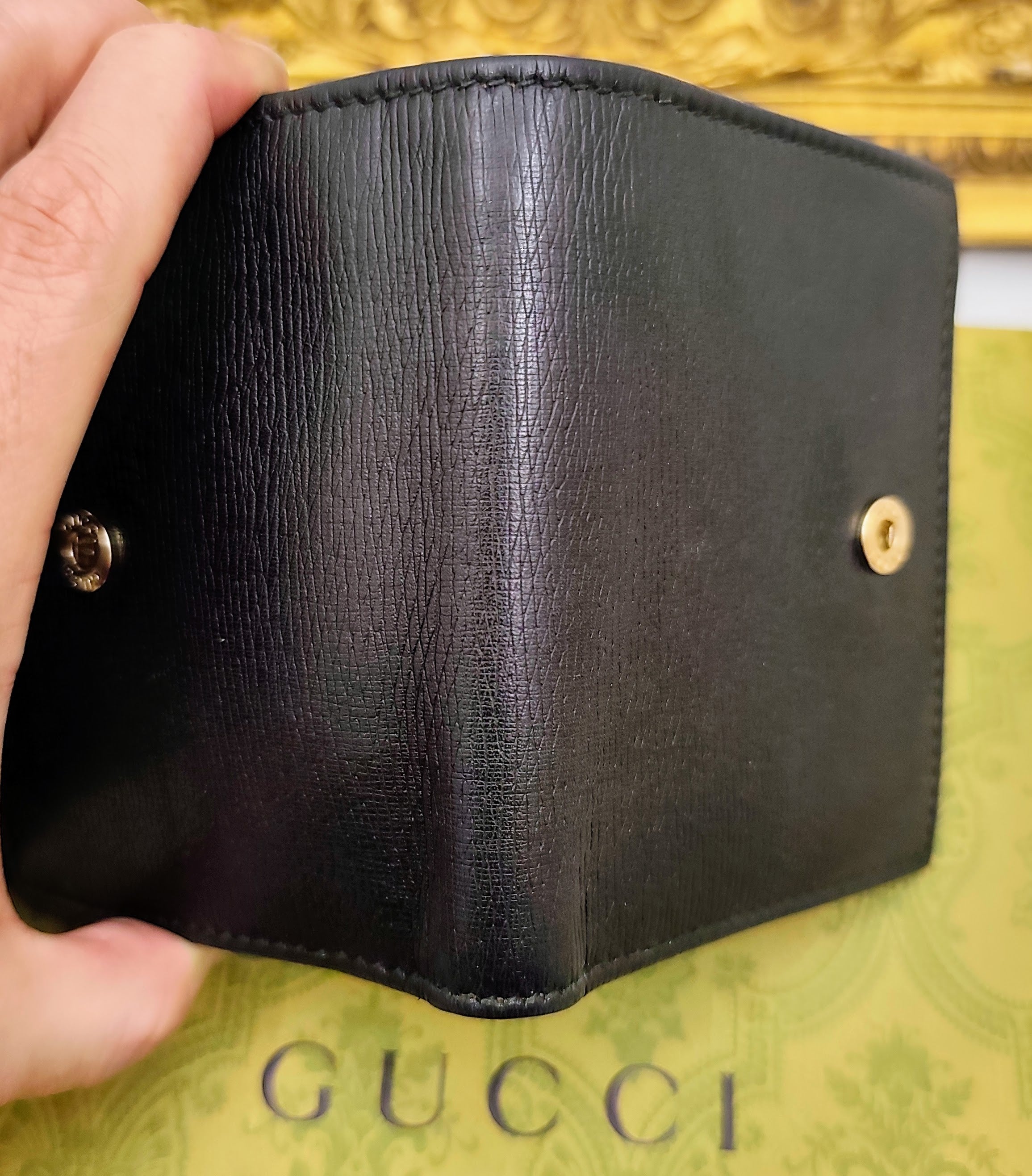 Gucci – Portafoglio Marmont Donna Compatto in Pelle Nera
