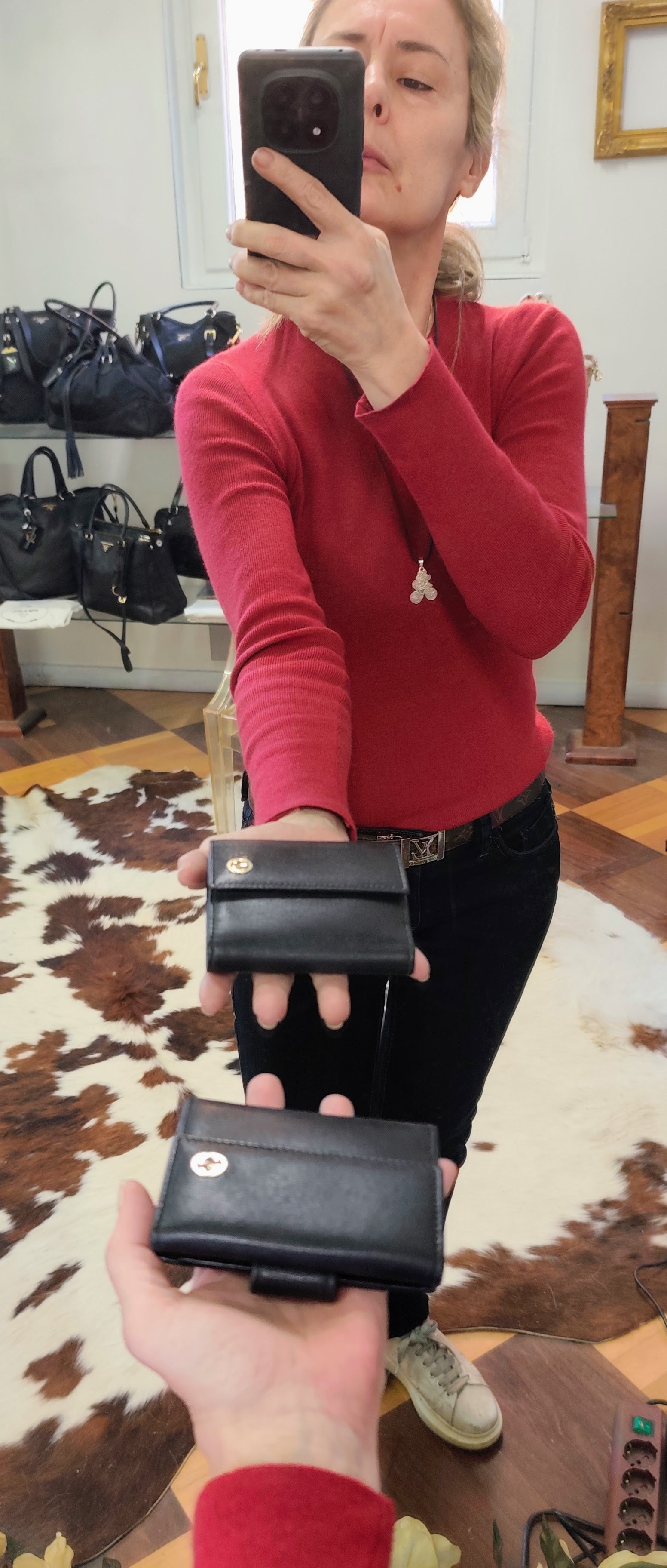 Gucci – Portafoglio Marmont Donna Compatto in Pelle Nera