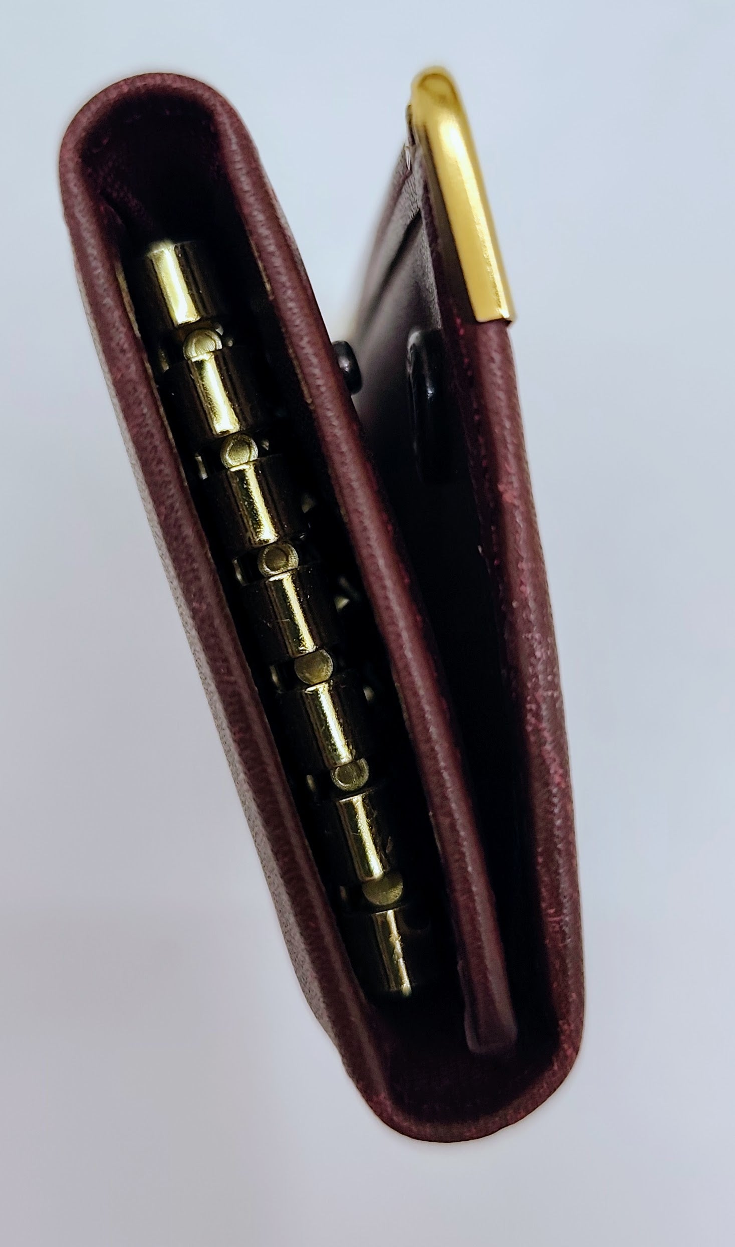 Cartier – Portachiavi 6 Ganci in Pelle Bordeaux Vintage