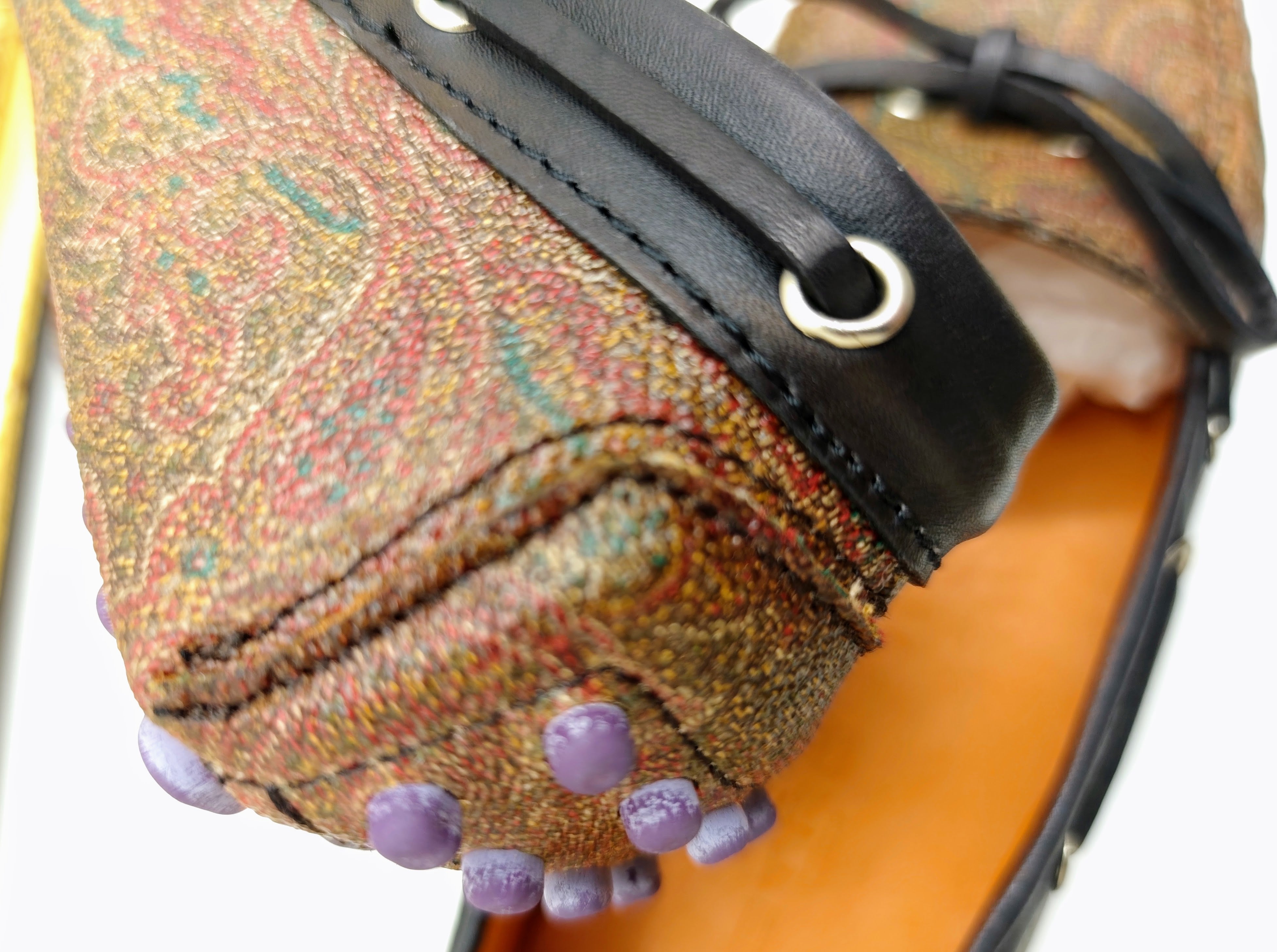 Etro – Mocassini Unisex City Gommino Paisley Jacquard Nuovi