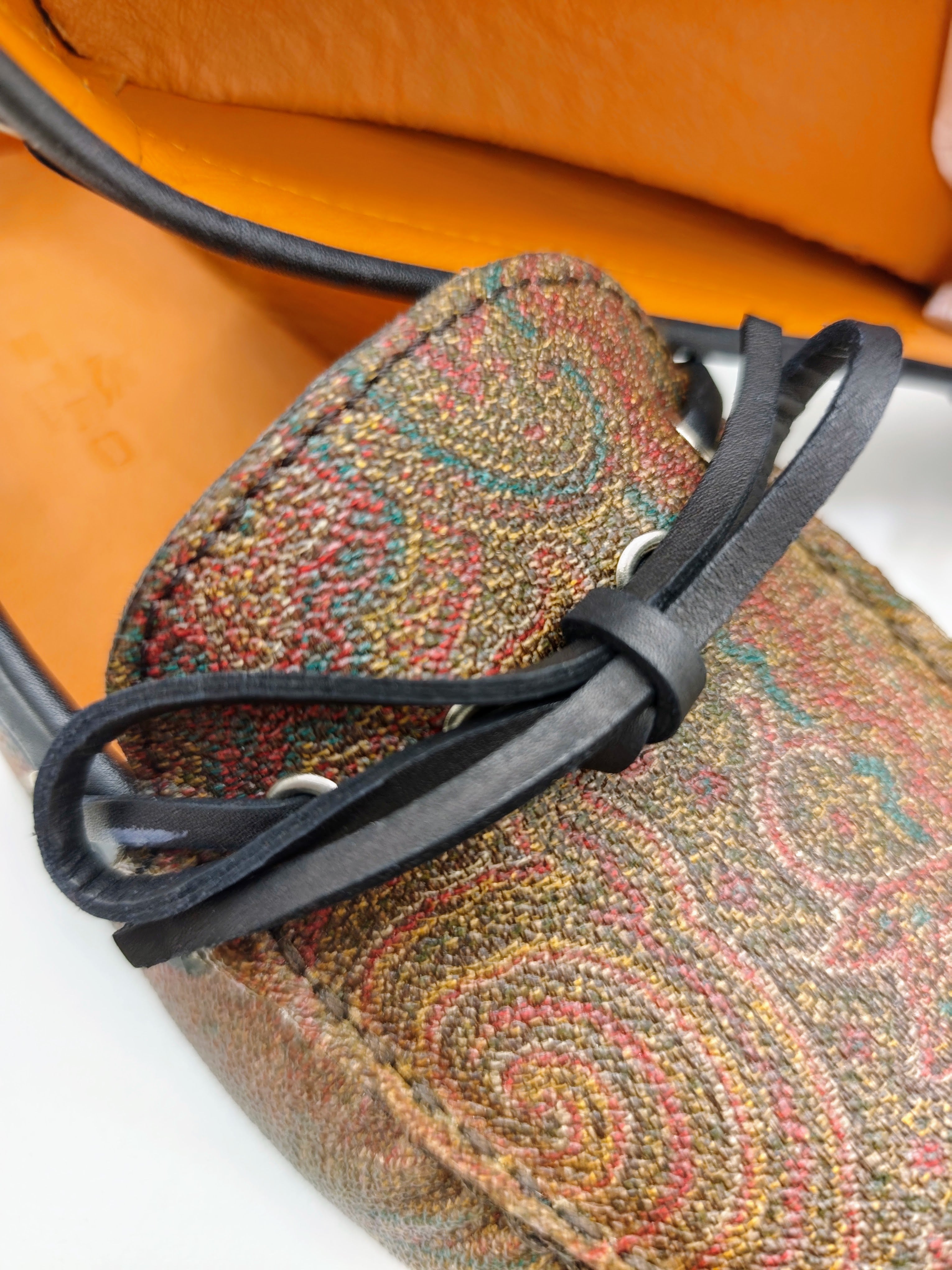 Etro – Mocassini Unisex City Gommino Paisley Jacquard Nuovi