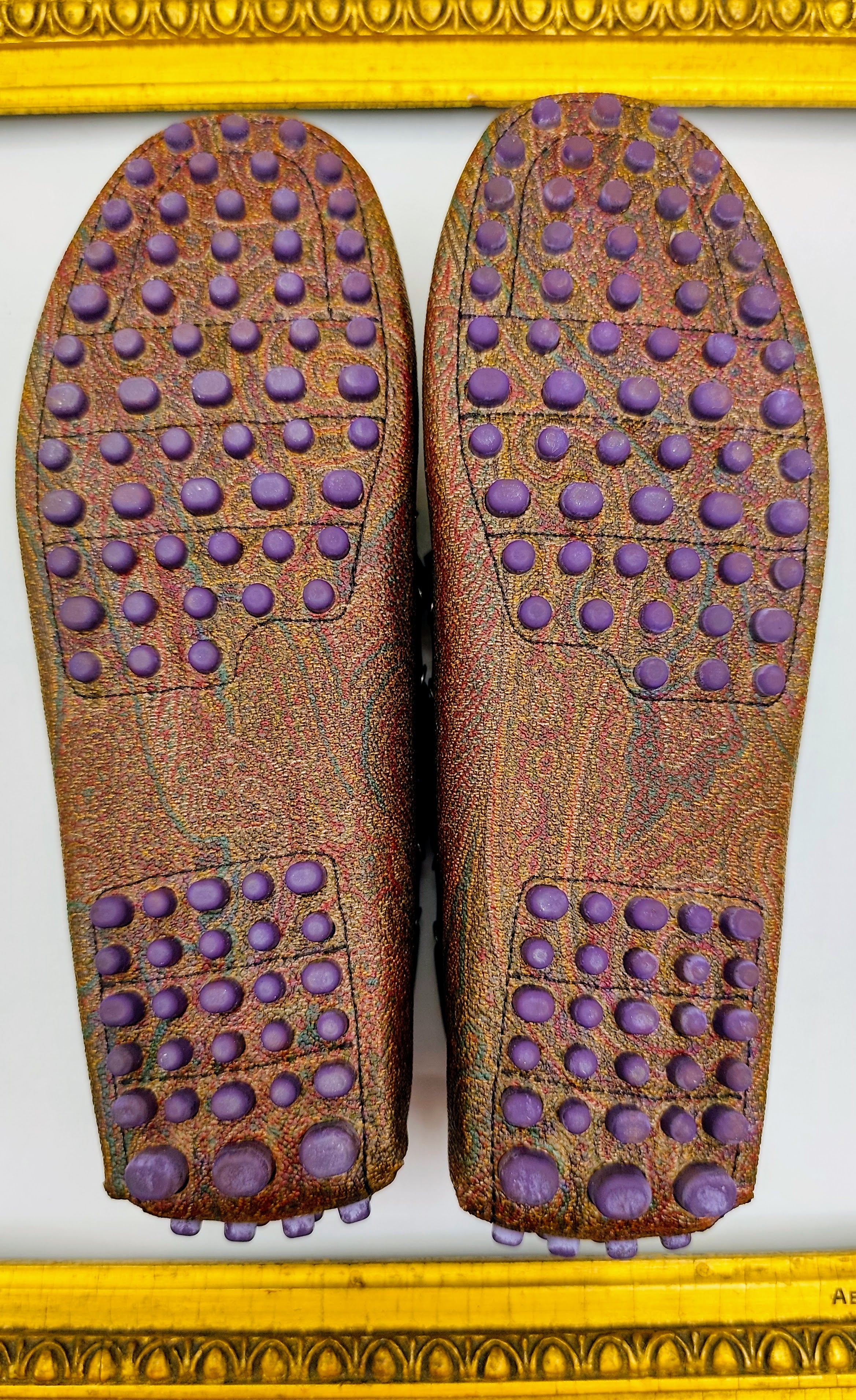 Etro – Mocassini Unisex City Gommino Paisley Jacquard 38 Nuovi